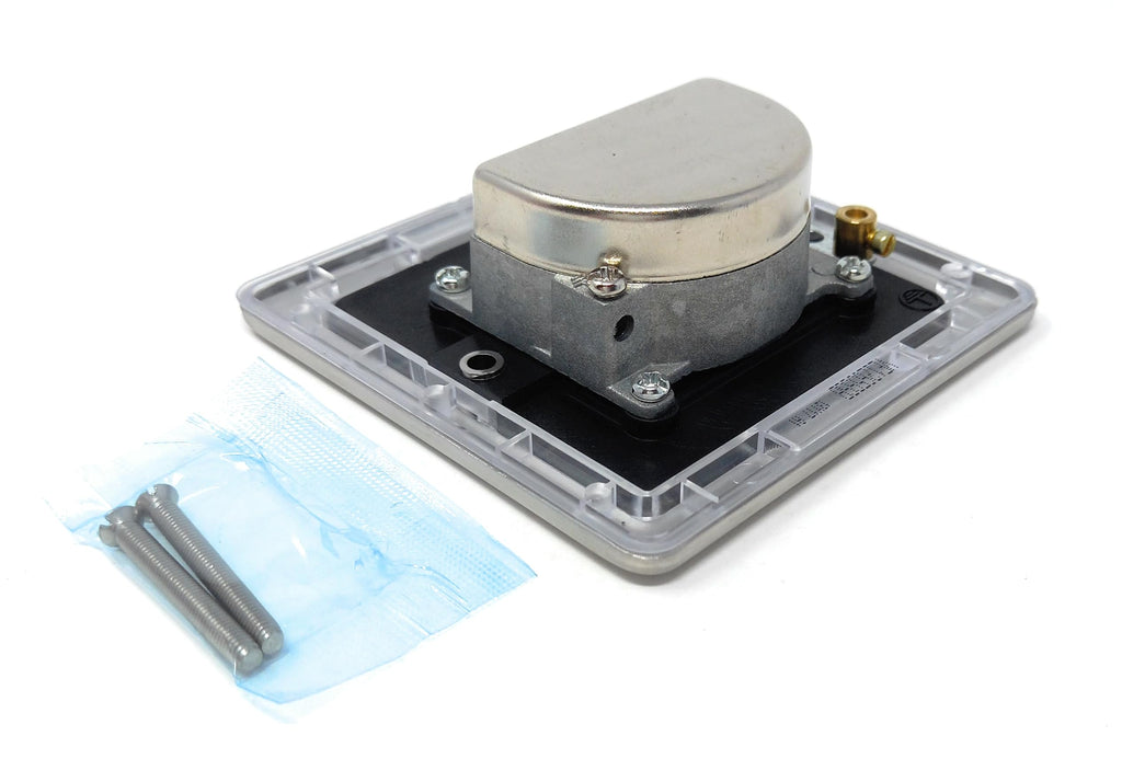 TV Aerial, Freeview RF & DAB/FM Radio Socket Wall Faceplate Stainless Steel 1 Gang