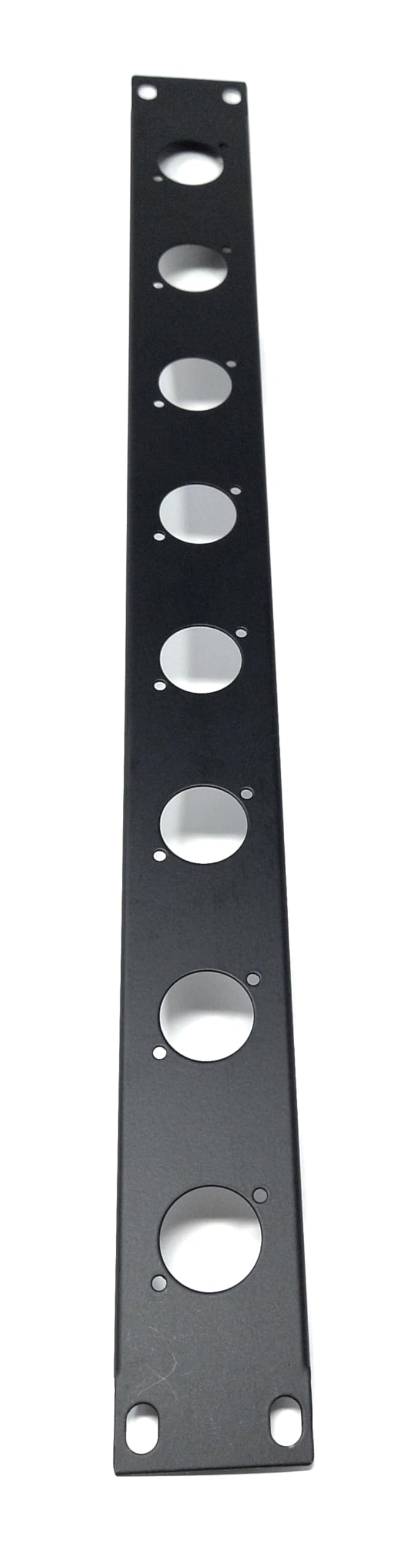 1U 19" Rack Mount D-Series Punch-Out Panel - Compatible with XLR, Speakon, and Neutrik Connectors for AV, Audio, and Computer Racks
