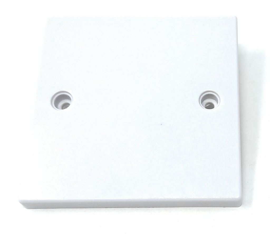 Single Blanking Plate Cover for Electrical Sockets Back Box White Finish, With Screws (86mm x 86mm)