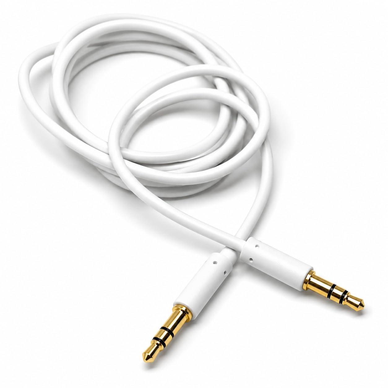 DRUT 3.5mm Stereo Audio Jack Plug to Plug, Male to Male AUX, Slim Flexible Lead Cable