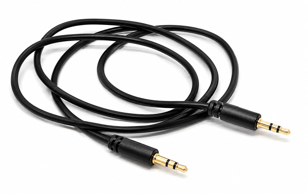 DRUT 3.5mm Stereo Audio Jack Plug to Plug, Male to Male AUX, Slim Flexible Lead Cable