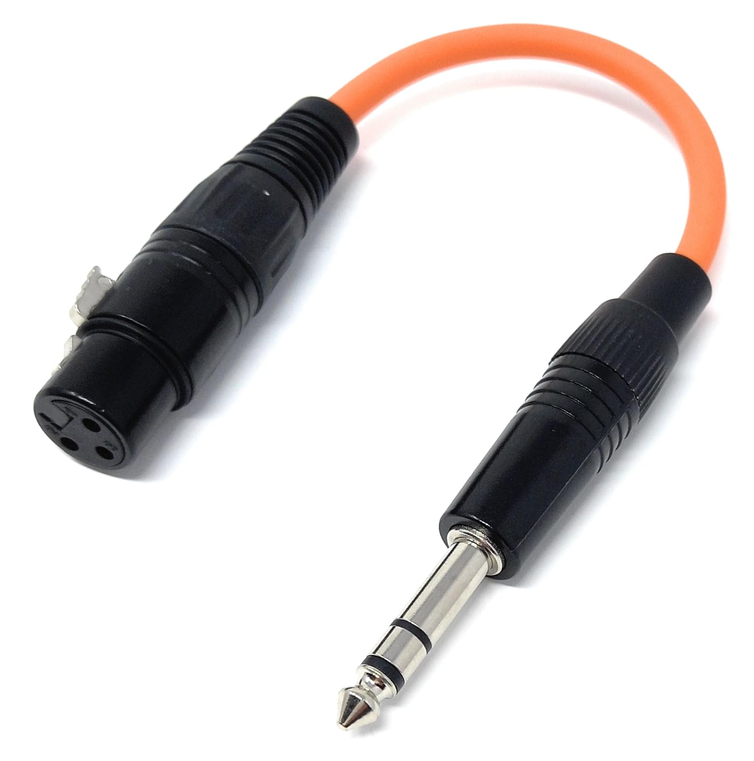 DRUT XLR 3 Pin Socket to 6.35mm (1/4 inch) Stereo Jack Plug Adaptor Audio Cable Lead