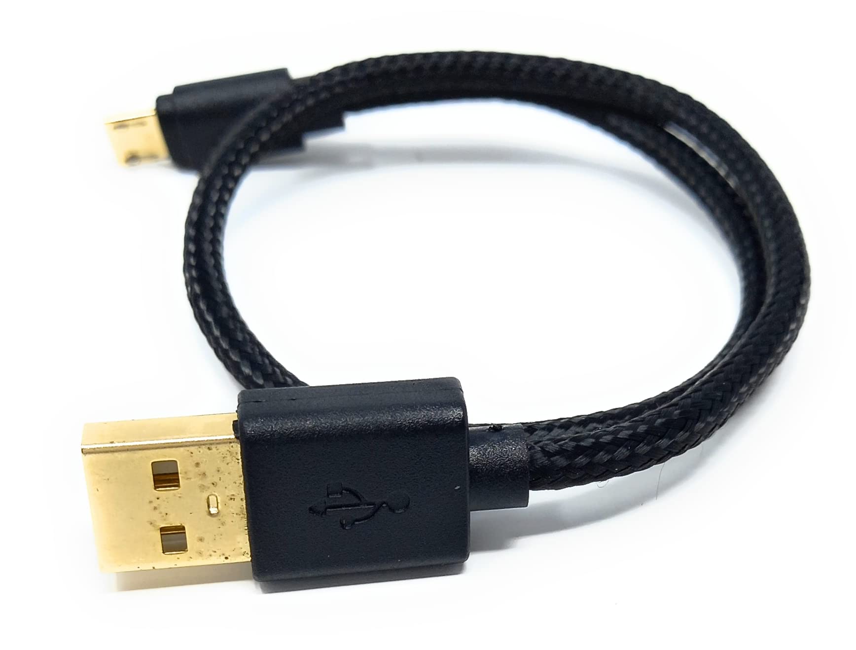 DRUT Micro USB to USB 2.0 Fast Charger Braided Cable 24AWG, A-Male to Micro B Gold Connectors Lead