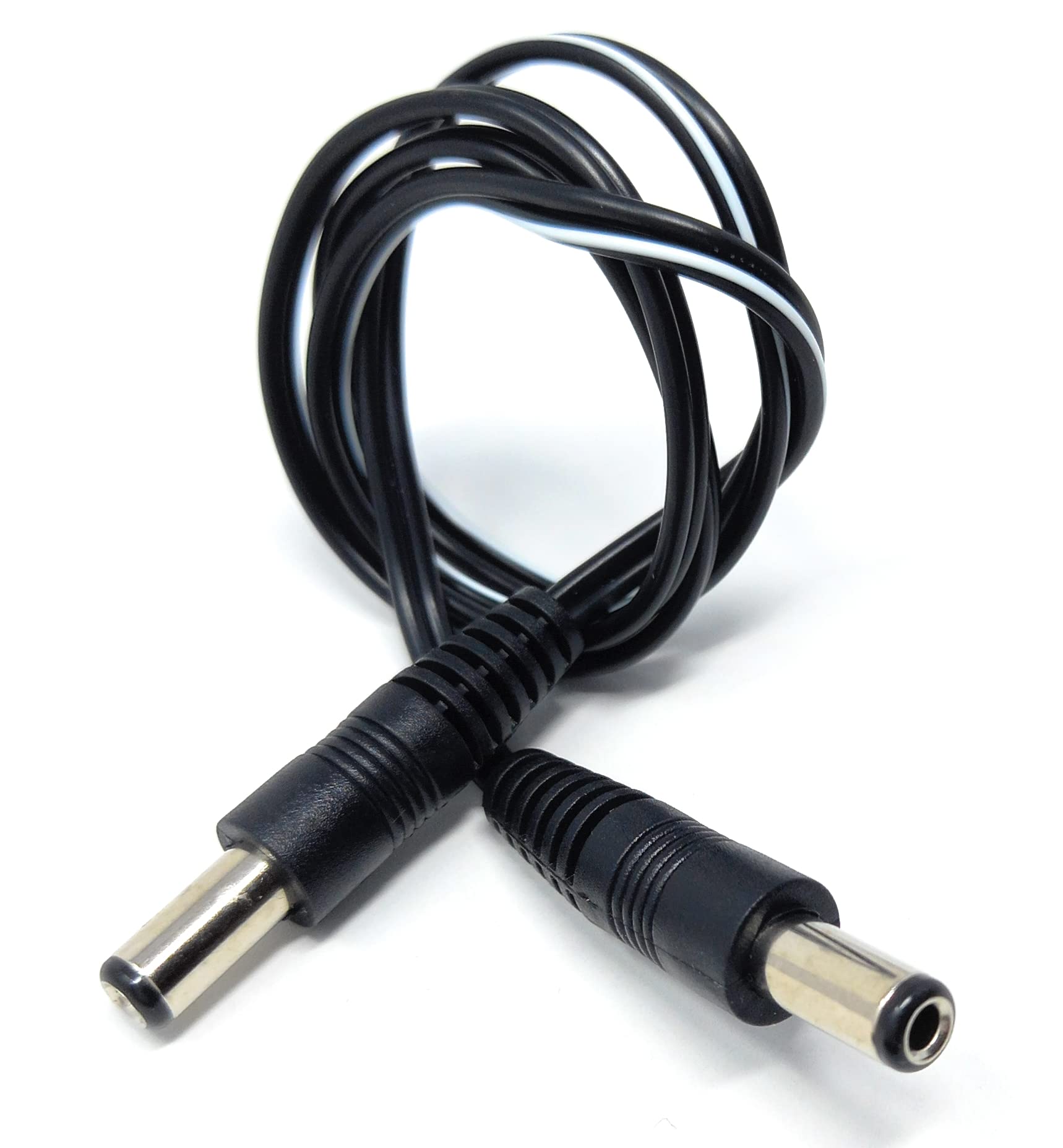 DRUT 2.5mm x 5.5mm Male to Male Power DC Connector Cable Lead for CCTV Camera, LED Lights