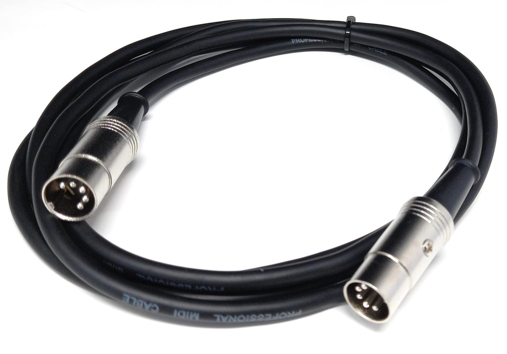 DRUT MIDI Male to Male Lead 5 pin DIN Shielded Flexible for Computer, Synth, Keyboard, Effects, Music Instruments Audio Cable