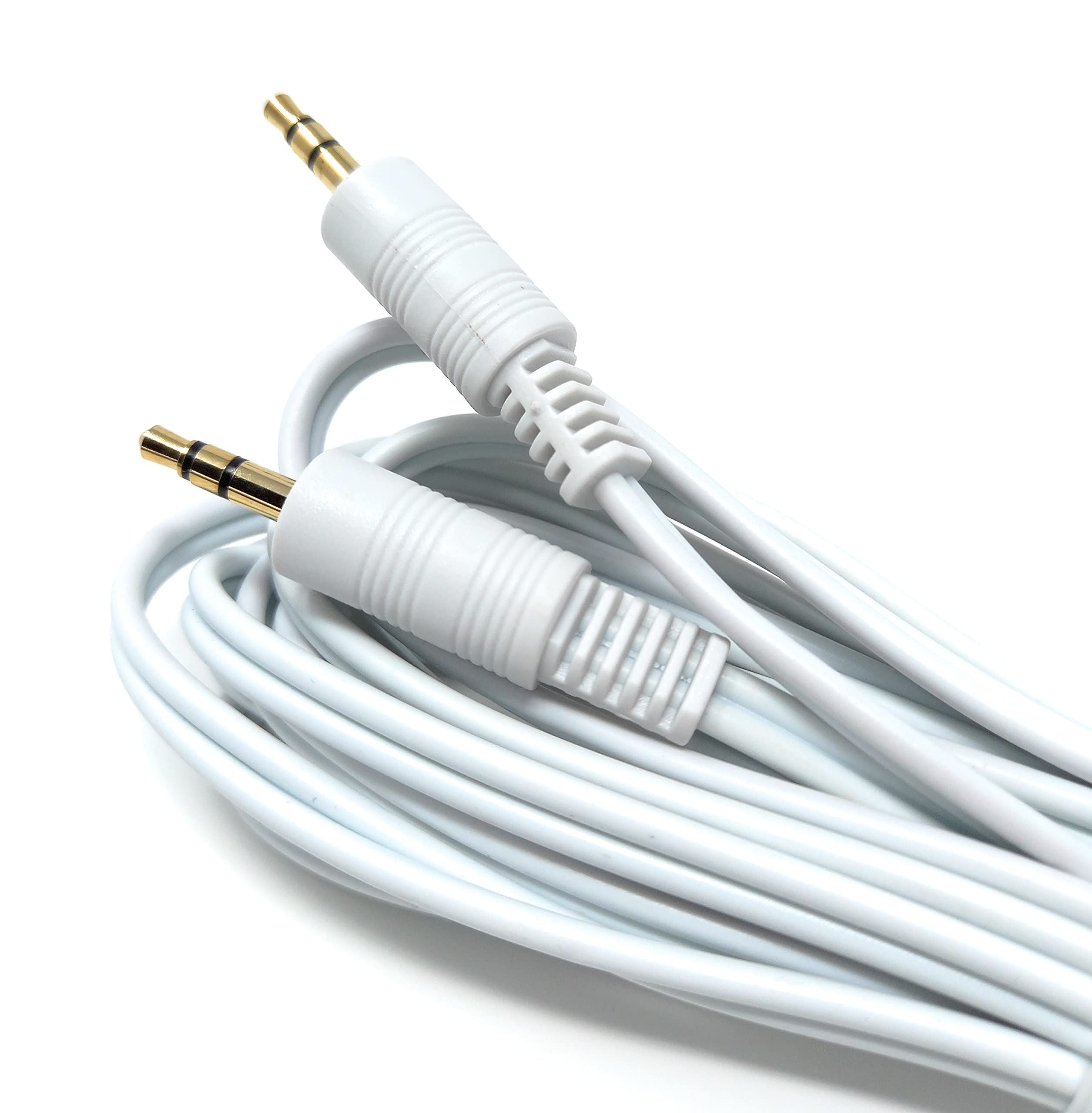 DRUT 3.5mm to 3.5mm Stereo Audio AUX Cable Gold Connectors, Small 3 pin Jack to Jack Speaker Lead