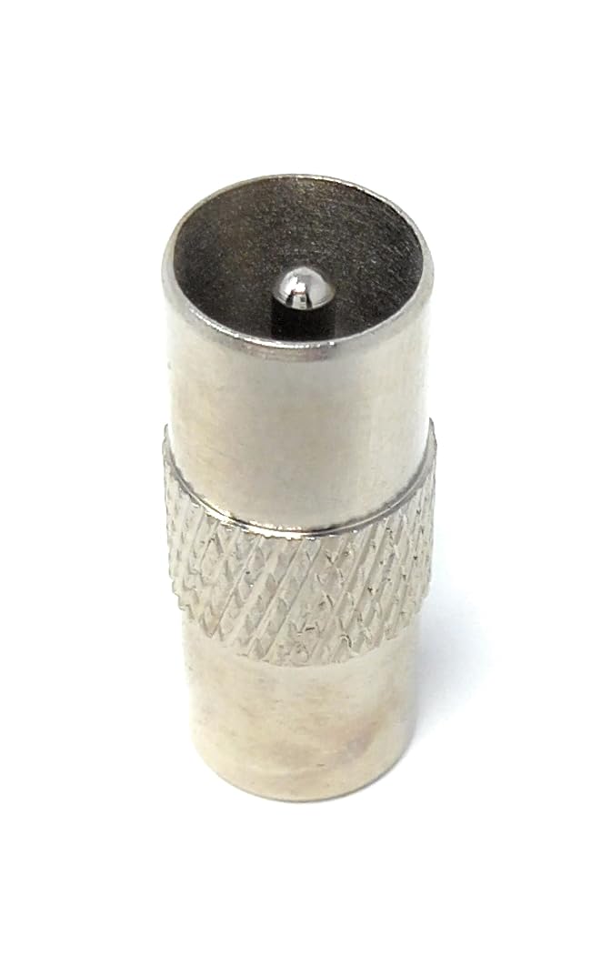 DRUT Male to Male TV Aerial Coaxial Coupler, RF Coax Antenna Adapter, Coupling Connector, Gender Changer