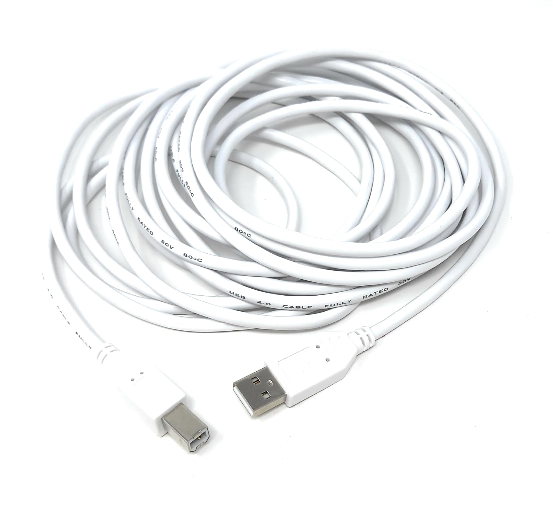 DRUT USB B Cable for DJ Controllers & MIDI Devices, Printer Style Lead for Mixers, Turntables, Keyboards, Samplers, Synthesizers, Compatible with Numark, Pioneer, Traktor, Denon, Akai, Serato