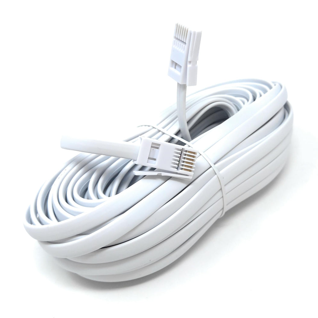 DRUT BT to BT 6 Wire (631A) Male to Male Plug Telephone Flat Cable Lead