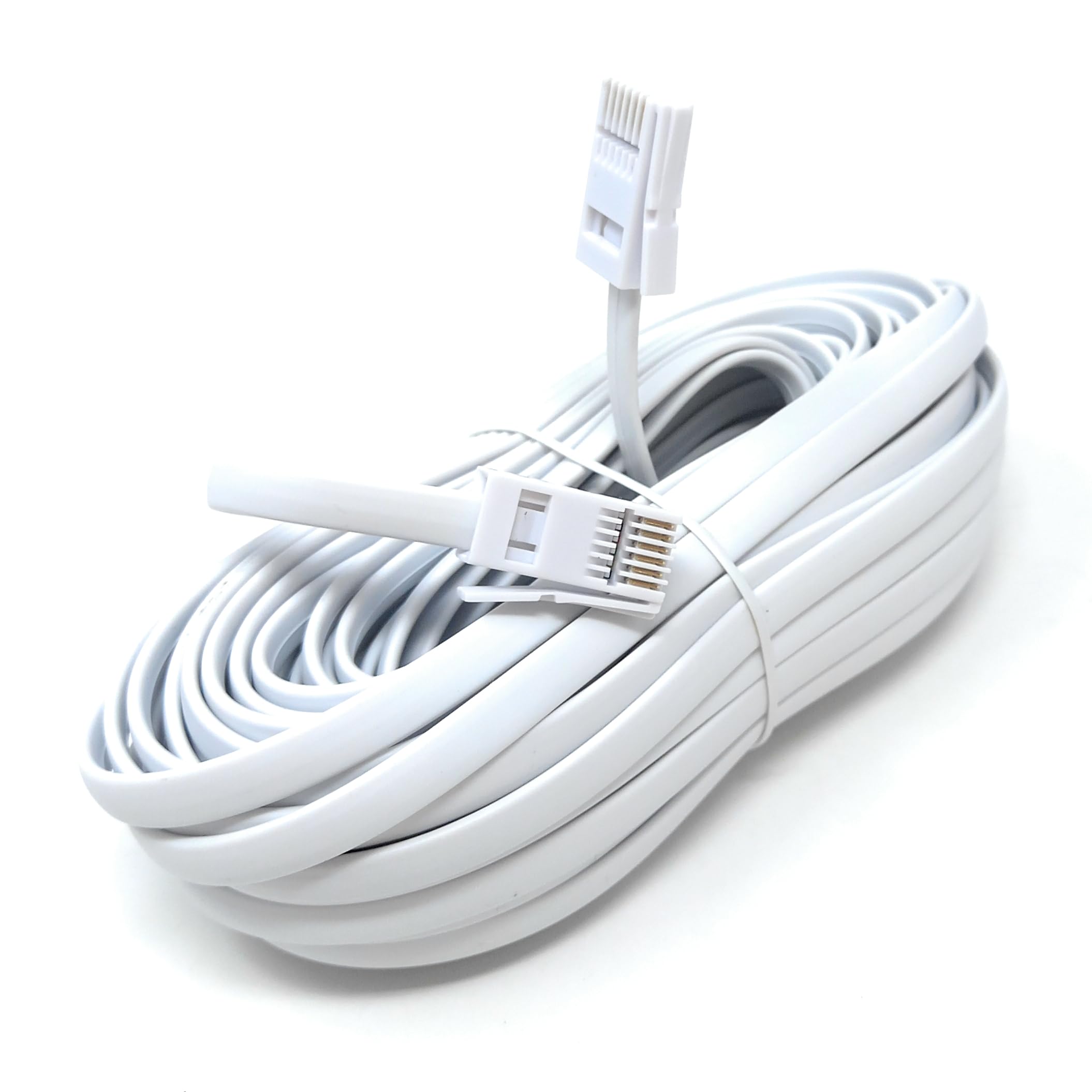 DRUT BT to BT 6 Wire (631A) Male to Male Plug Telephone Flat Cable Lead