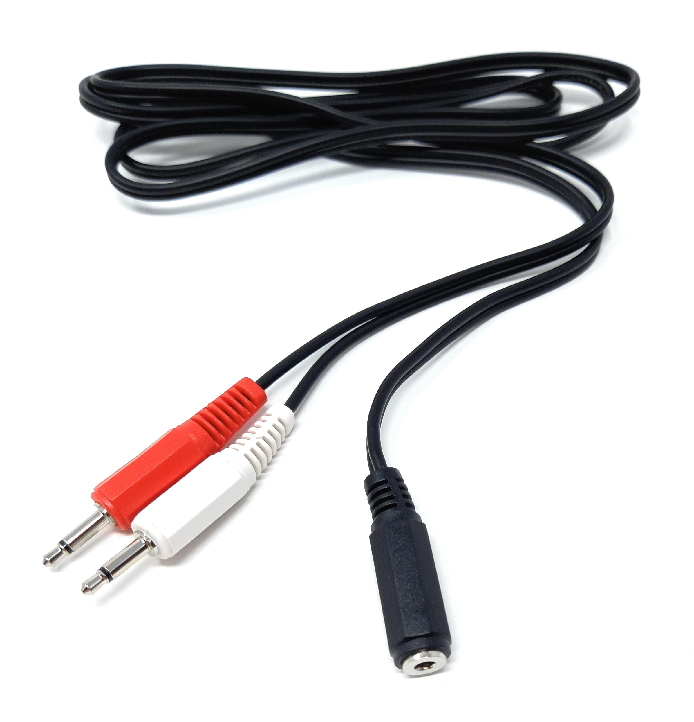 1.5m 3.5mm Stereo Jack Socket to 2 x 3.5mm Mono Jack Plugs Cable Lead