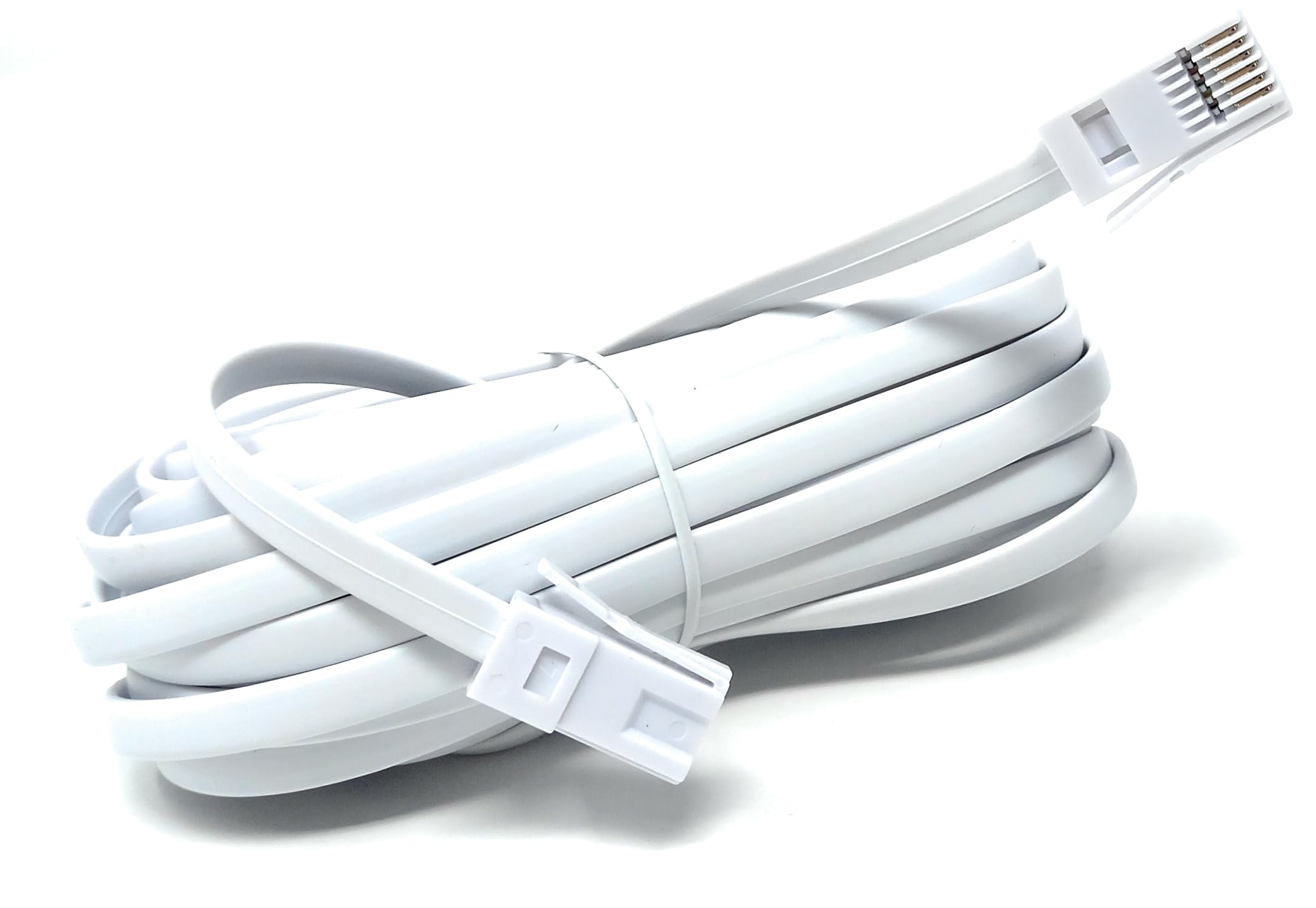 DRUT BT to BT 6 Wire (631A) Male to Male Plug Telephone Flat Cable Lead