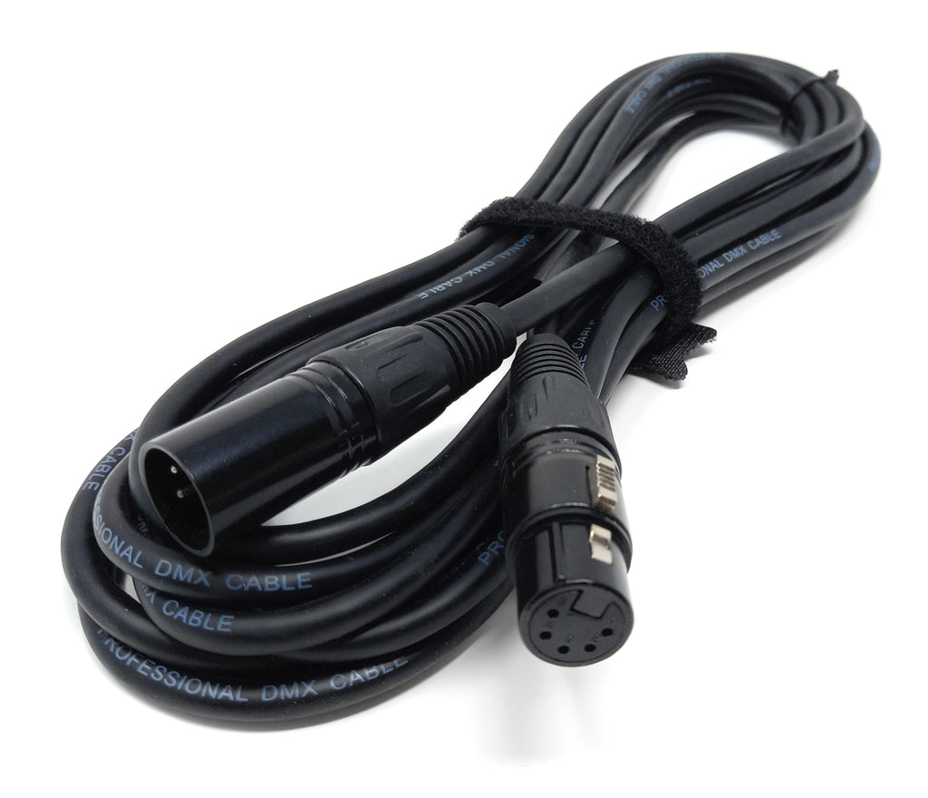 DMX (XLR) 5 pin Spiral Shielded Insulated Male to Female Extension Stage Light Signal Cable Lead