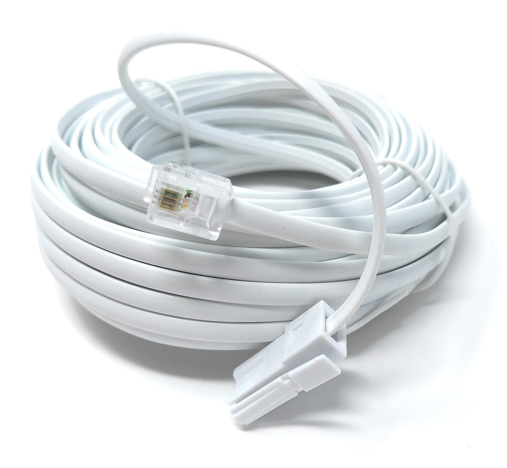 DRUT RJ11 to BT, 4 Pin Male to Male Rollover Cable Modem Router Lead Cord VDSL/ADSL (not for telephone)
