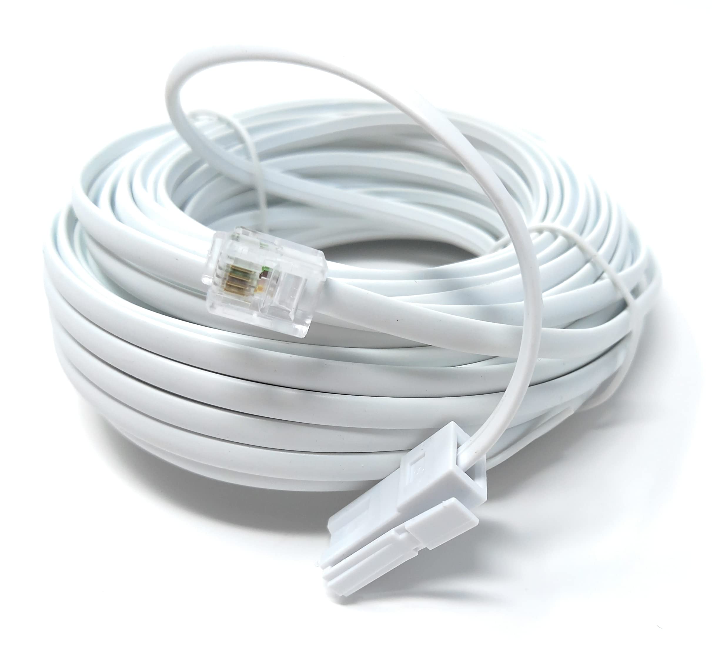 DRUT RJ11 to BT, 4 Pin Male to Male Rollover Cable Modem Router Lead Cord VDSL/ADSL (not for telephone)
