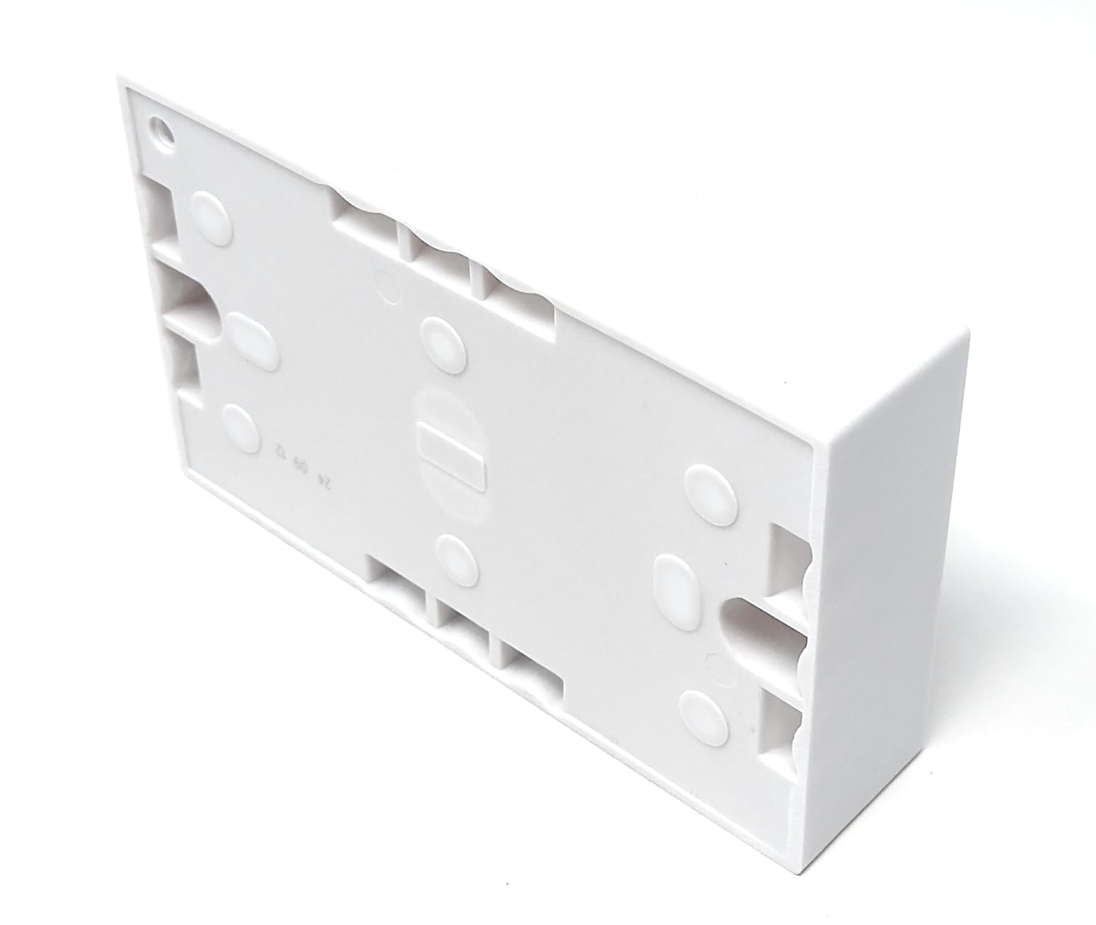 2 Gang Surface Mount Back Box – White Pattress 147mm x 86mm x 32mm, Durable Electrical & Network Faceplate Mounting Box