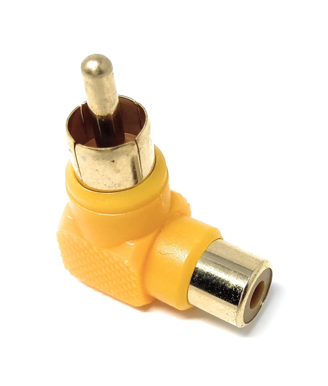 DRUT RCA Phono Right Angled Adapter Audio Plug to Socket Male to Female Gold Plated