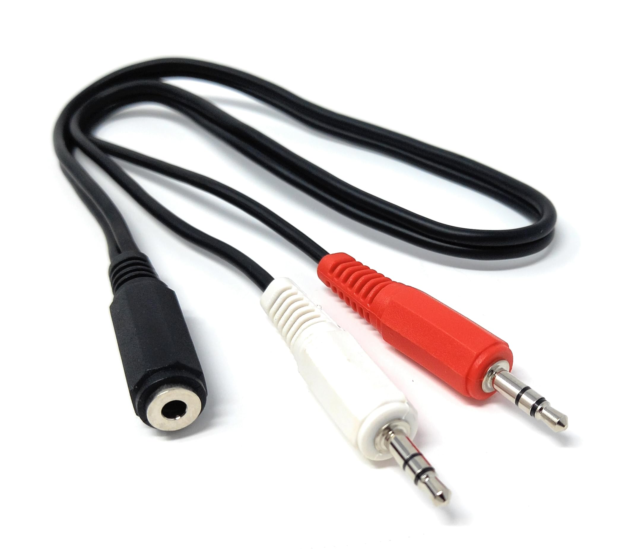 DRUT 3.5mm Jack Socket To 2 x Twin 3.5mm Jacks Plugs Audio AUX Stereo Y Splitter TRS Lead Cable