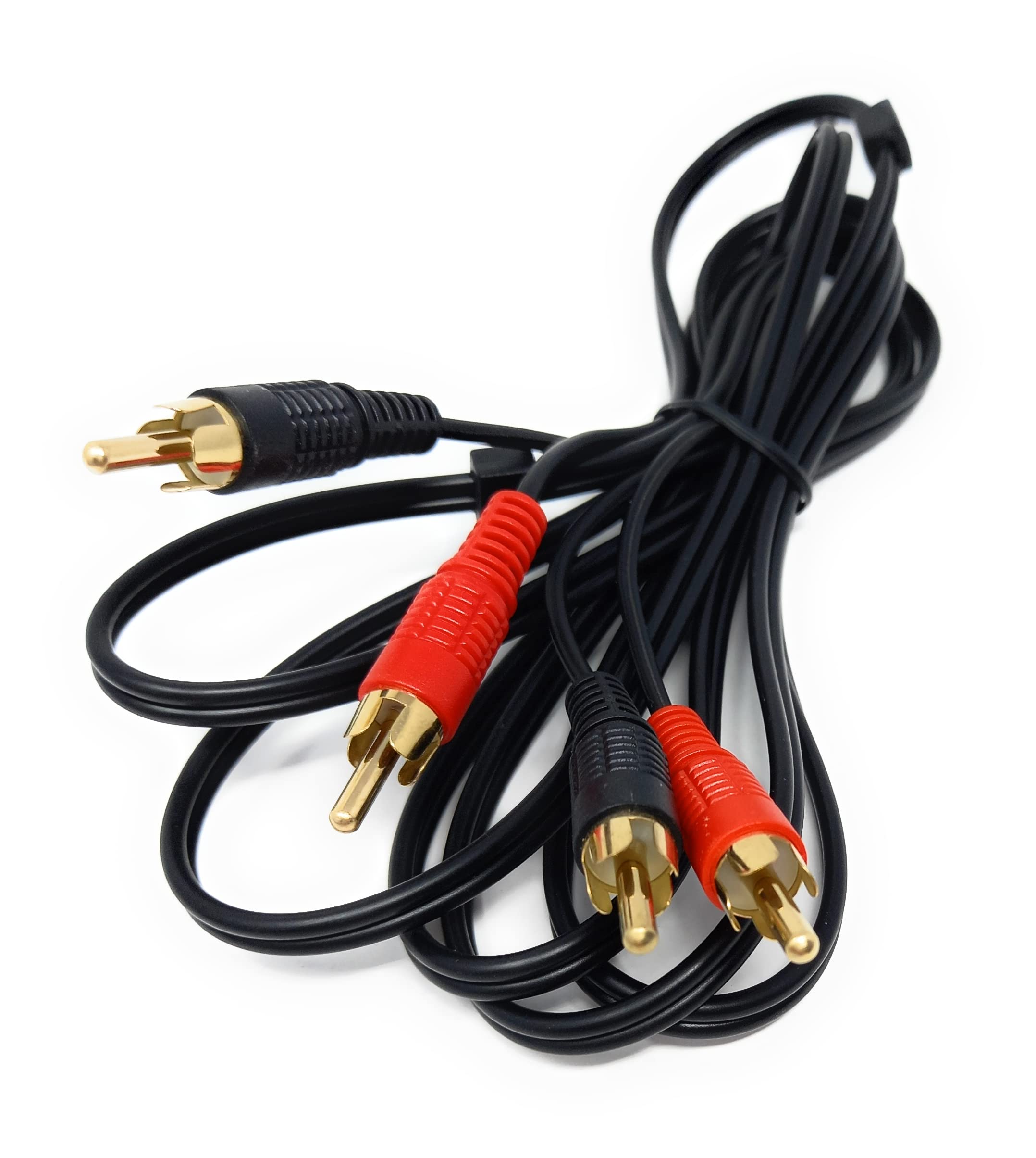 DRUT RCA to RCA Phono Twin Jack to Jack Stereo Audio Cable Lead Cord Compatible With CD/DVD/Amplifier/Hifi/DJ Mixer/Turntable