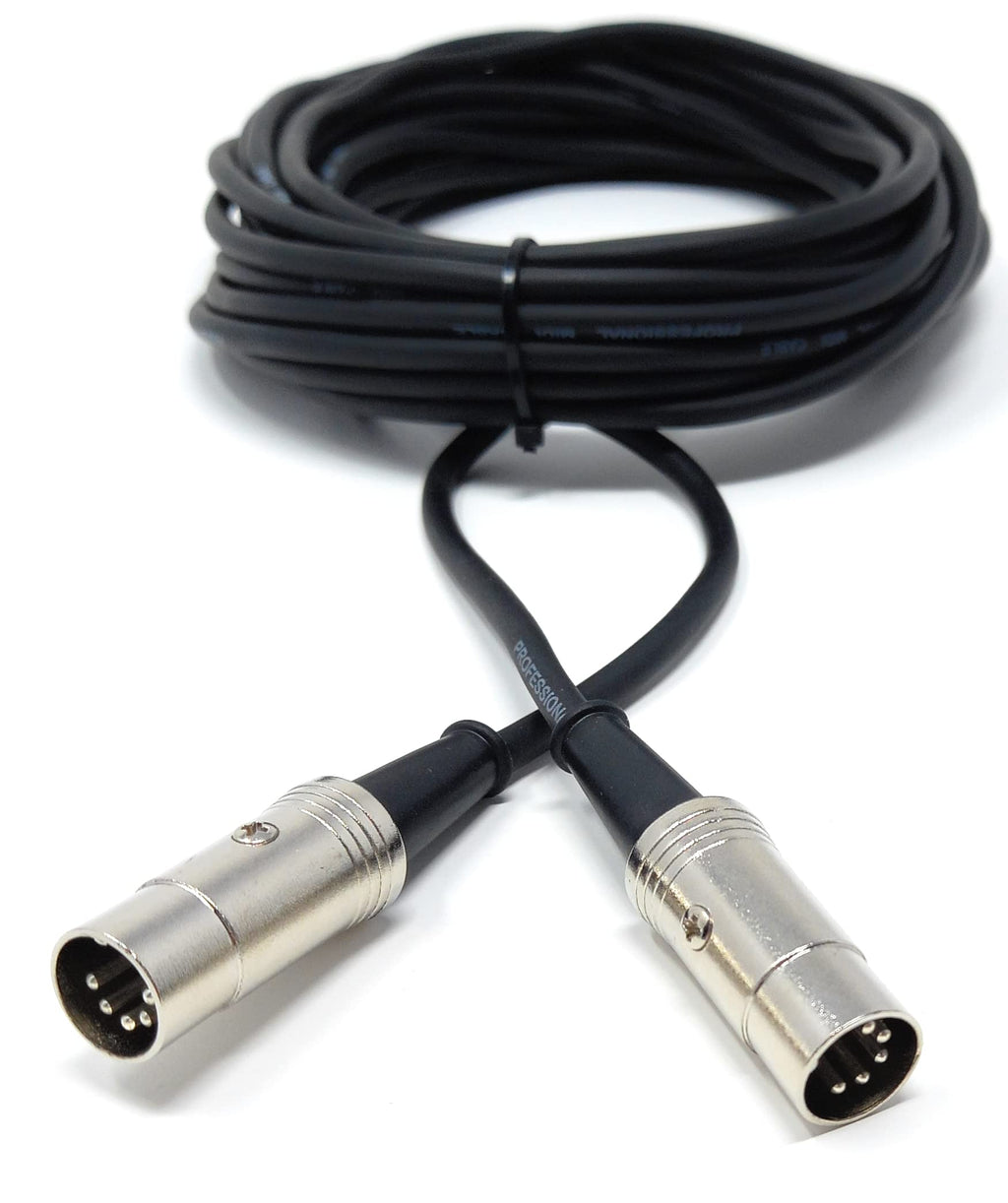 DRUT MIDI Male to Male Lead 5 pin DIN Shielded Flexible for Computer, Synth, Keyboard, Effects, Music Instruments Audio Cable
