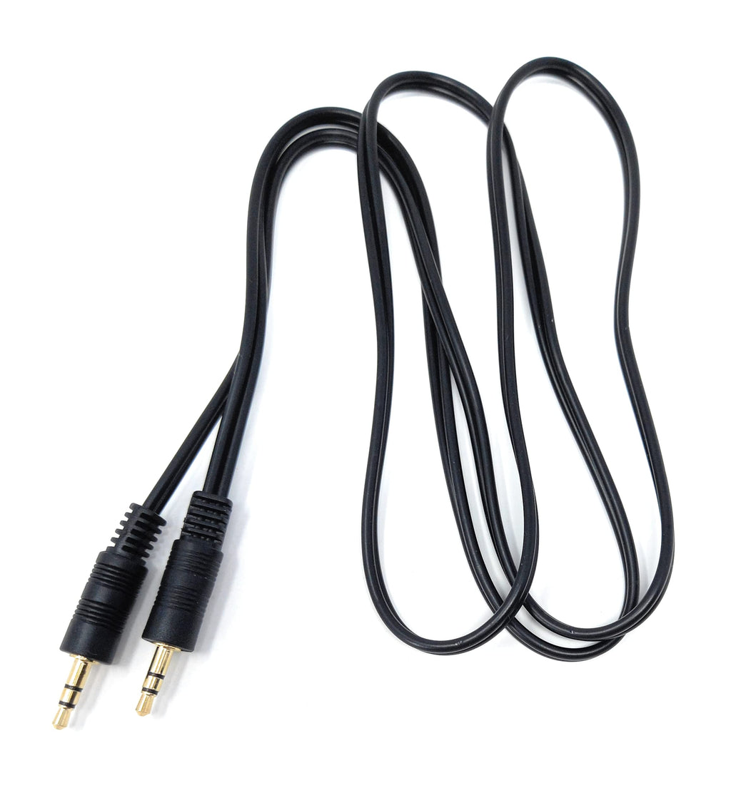 DRUT 3.5mm to 3.5mm Stereo Audio AUX Cable Gold Connectors, Small 3 pin Jack to Jack Speaker Lead