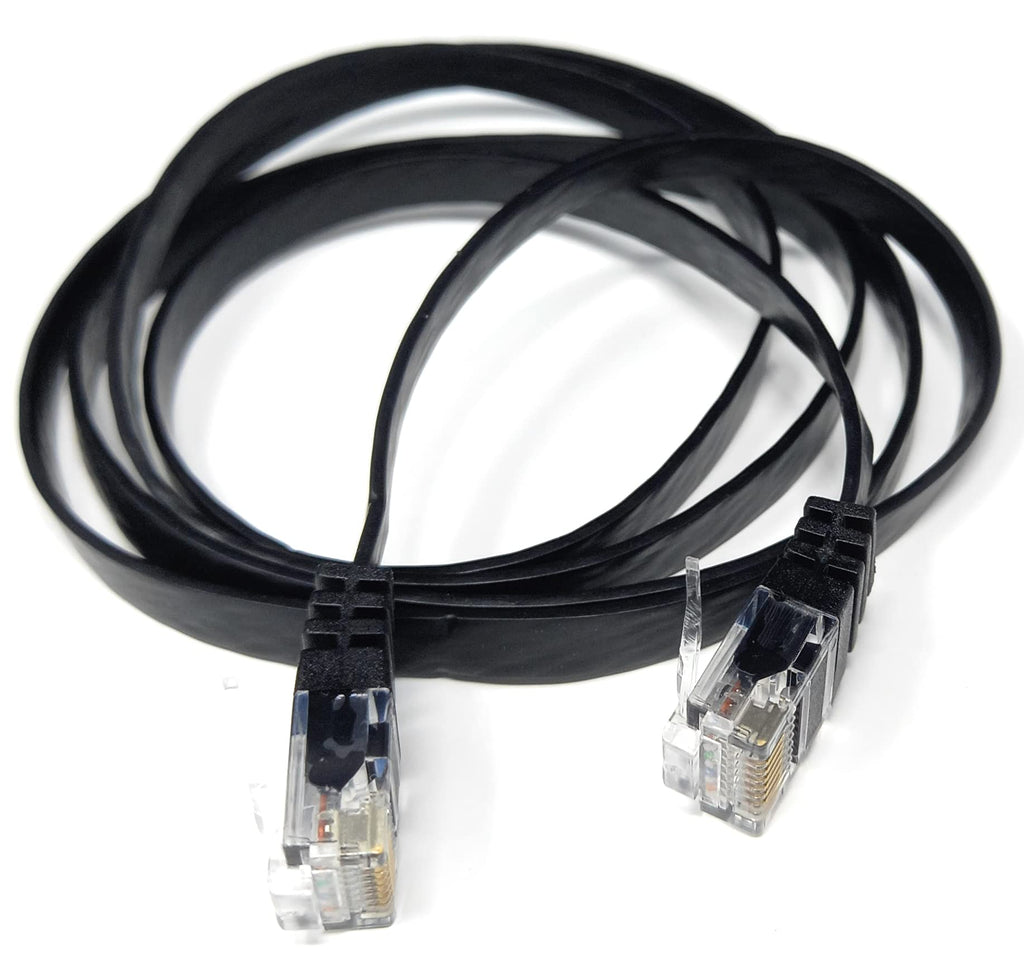 DRUT FLAT CAT6 RJ45 Ethernet LAN Patch Cable, Low Profile GIGABIT Full Copper 32AWG, Lead Allows Up to 1000Mbps Speed