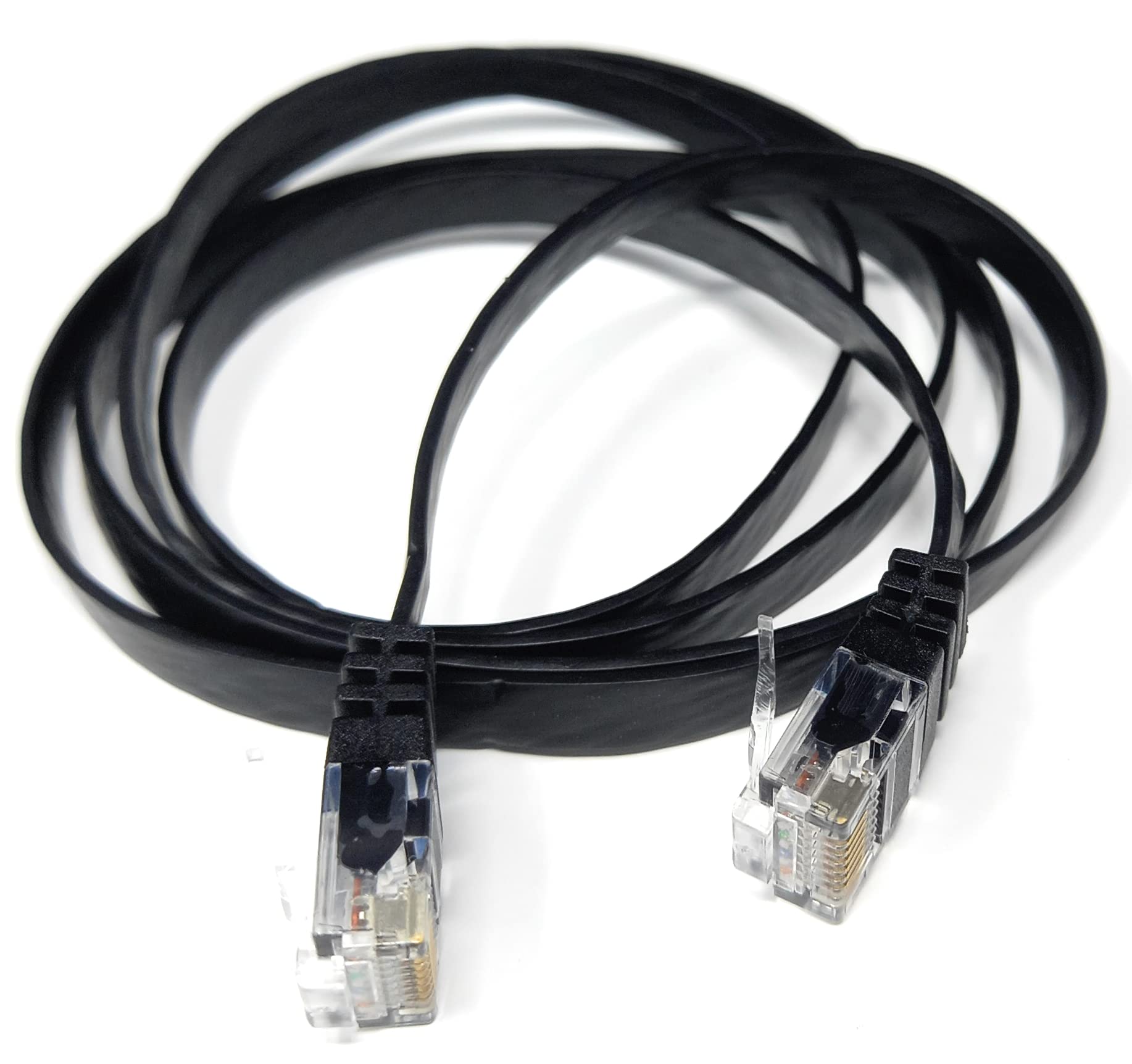 DRUT FLAT CAT6 RJ45 Ethernet LAN Patch Cable, Low Profile GIGABIT Full Copper 32AWG, Lead Allows Up to 1000Mbps Speed