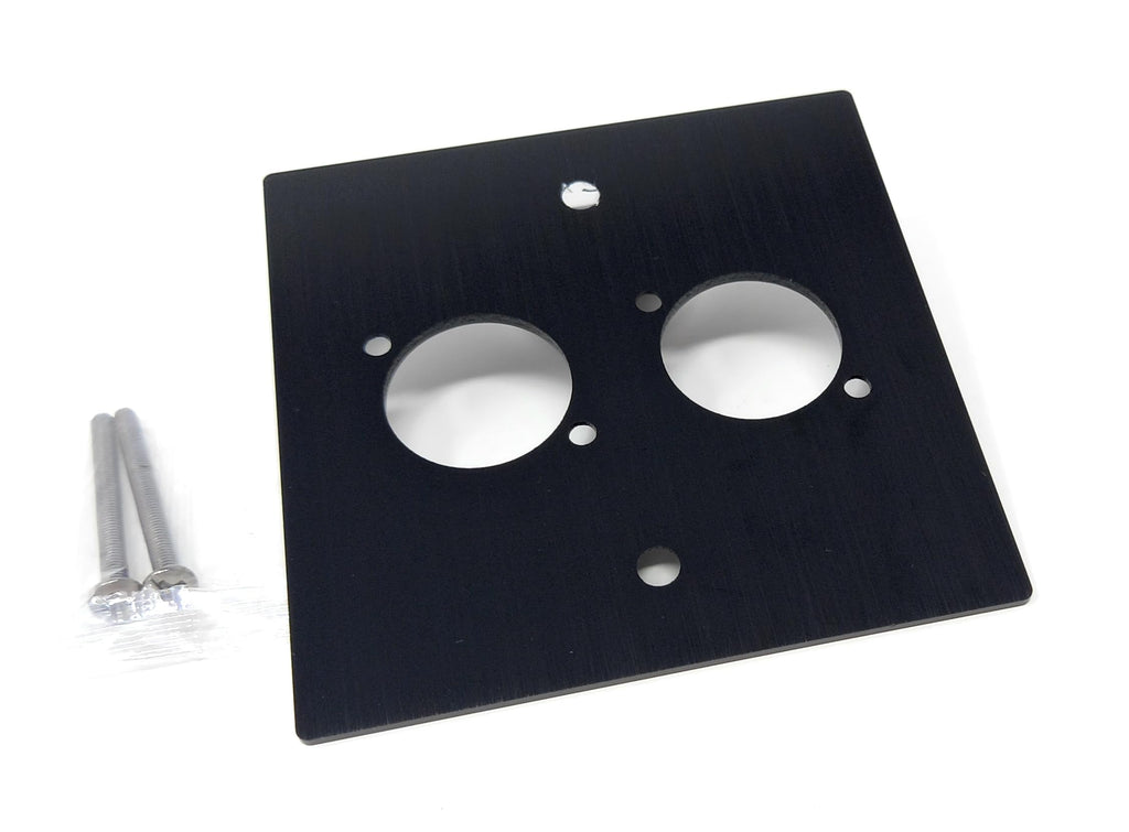 Brushed Aluminium Wall Plate, 86x86mm, D-Series Hole, Compatible with Neutrik, HDMI, USB, RJ45, BNC, RCA, XLR Wall Faceplates