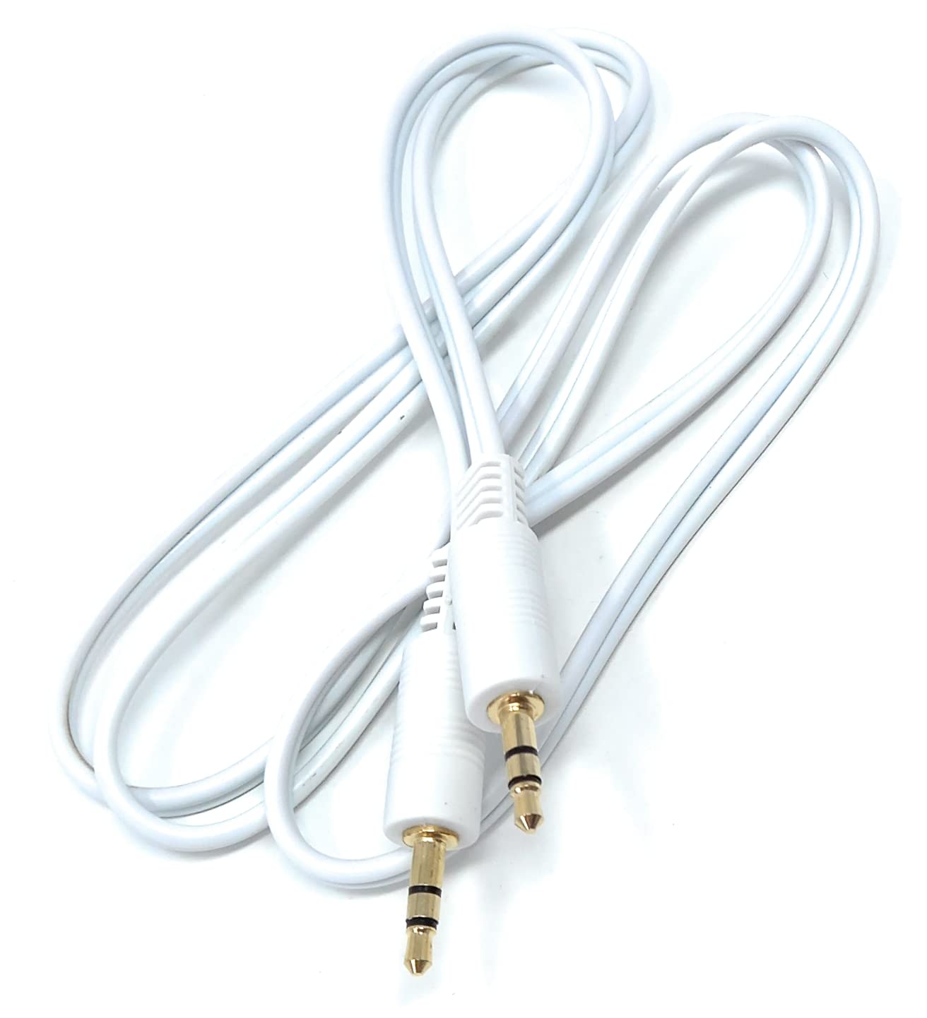 DRUT 3.5mm to 3.5mm Stereo Audio AUX Cable Gold Connectors, Small 3 pin Jack to Jack Speaker Lead