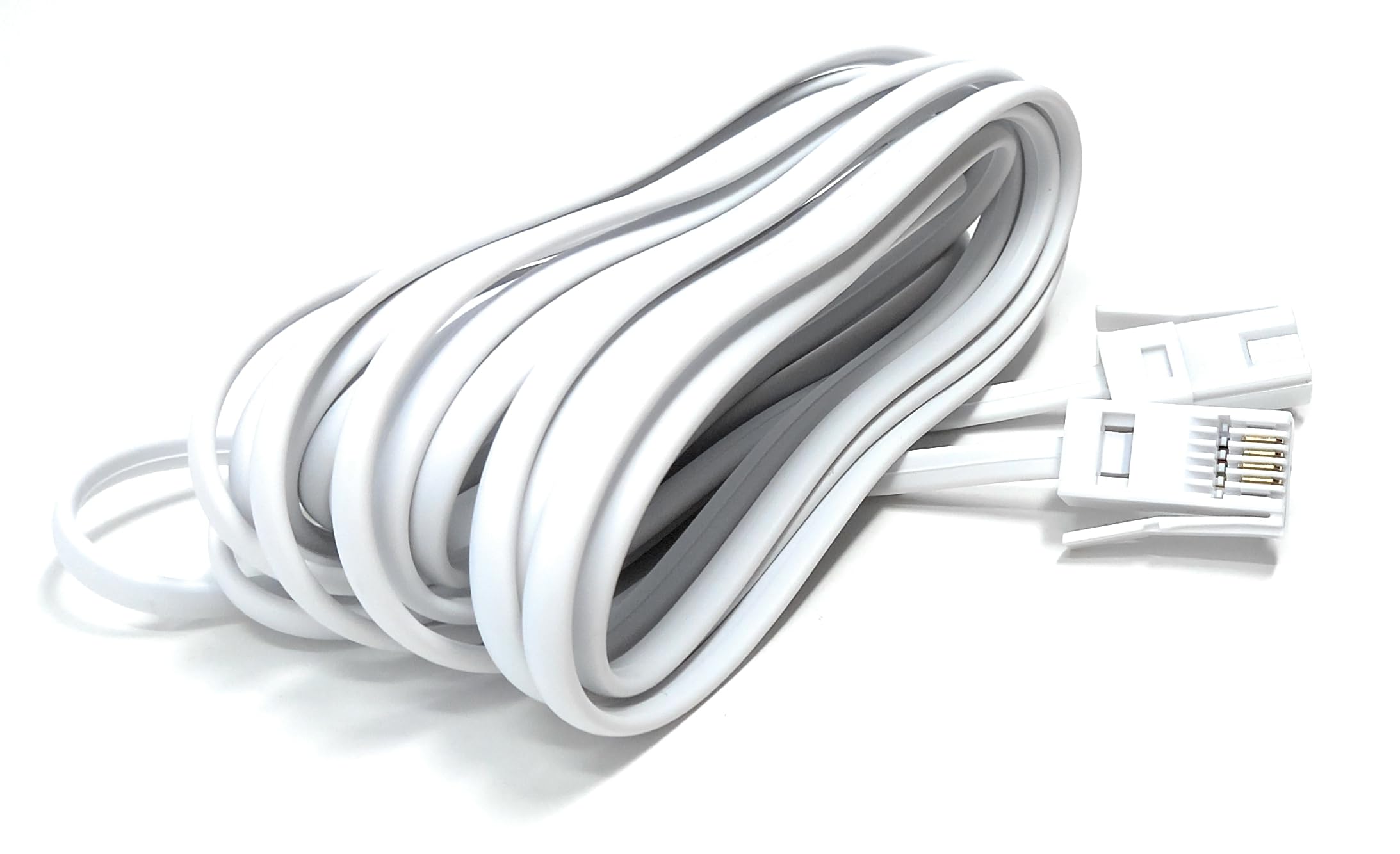 DRUT BT to BT 4 Wire 431A Male to Male Plug Telephone Flat Cable Lead