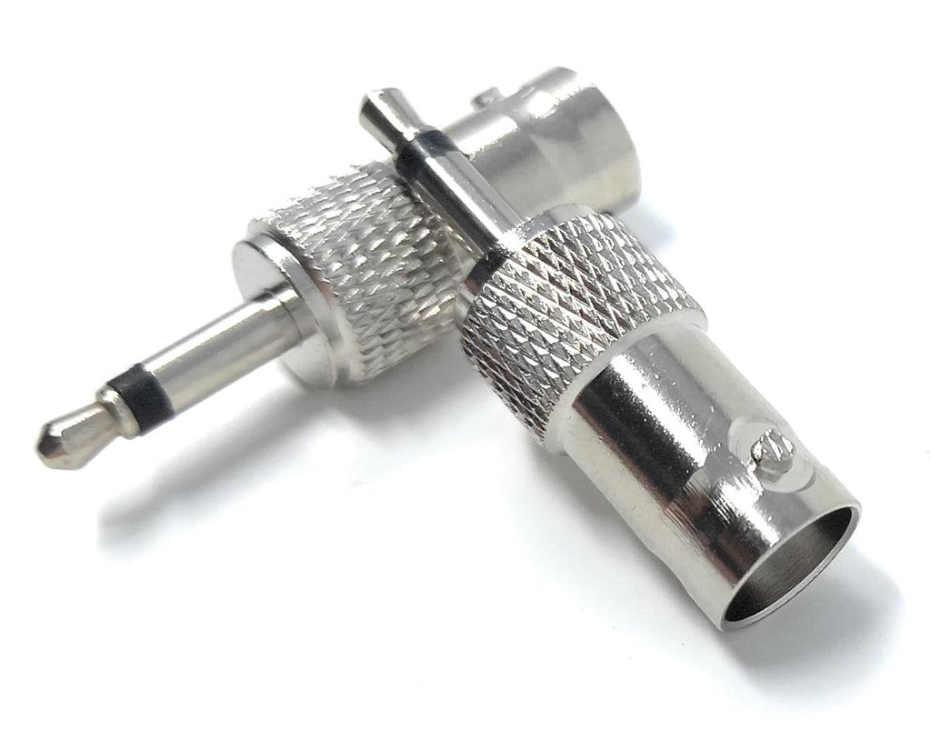 DRUT BNC Socket to 3.5mm Male Mono Jack Plug Composite Coax Cable Adapter