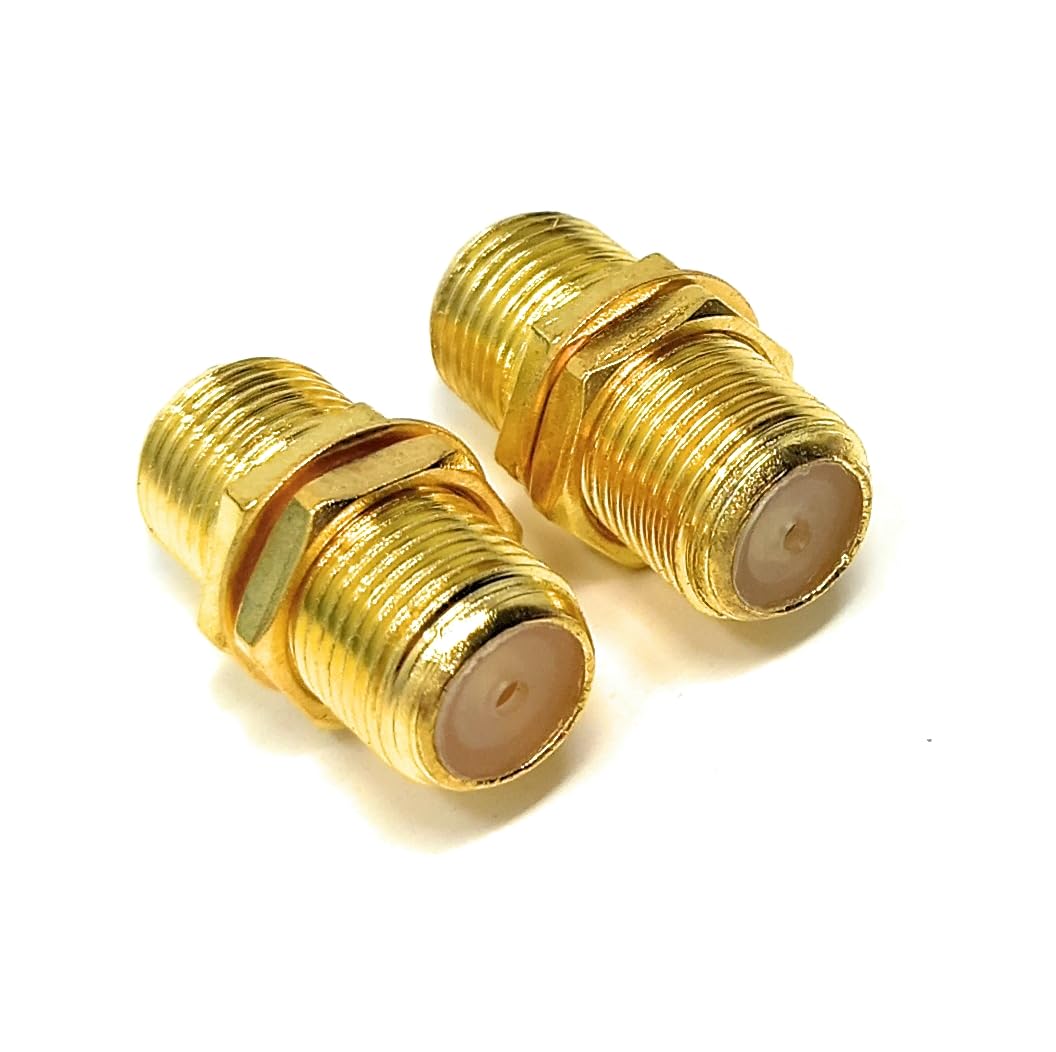 DRUT F-Type to F-Type Coupler Adapter Female to Female RG6 Coaxial TV Cable Extension Barrel Connectors