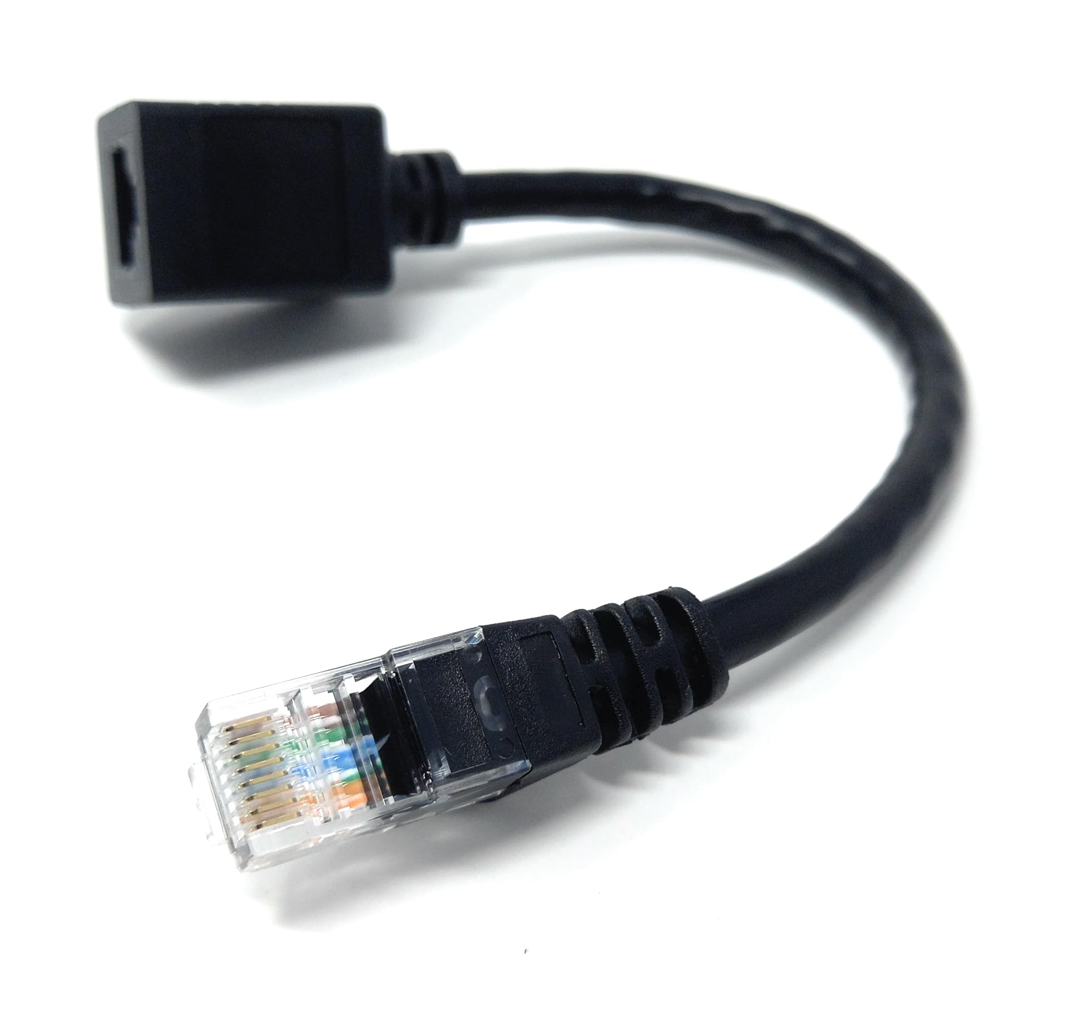 DRUT 15cm RJ45 Ethernet Extension Cable Cat6 Male to Female Network Adapter Cable, High-Speed LAN Patch Cord Extender for Router, Switch, Modem, PC, and Gaming Devices