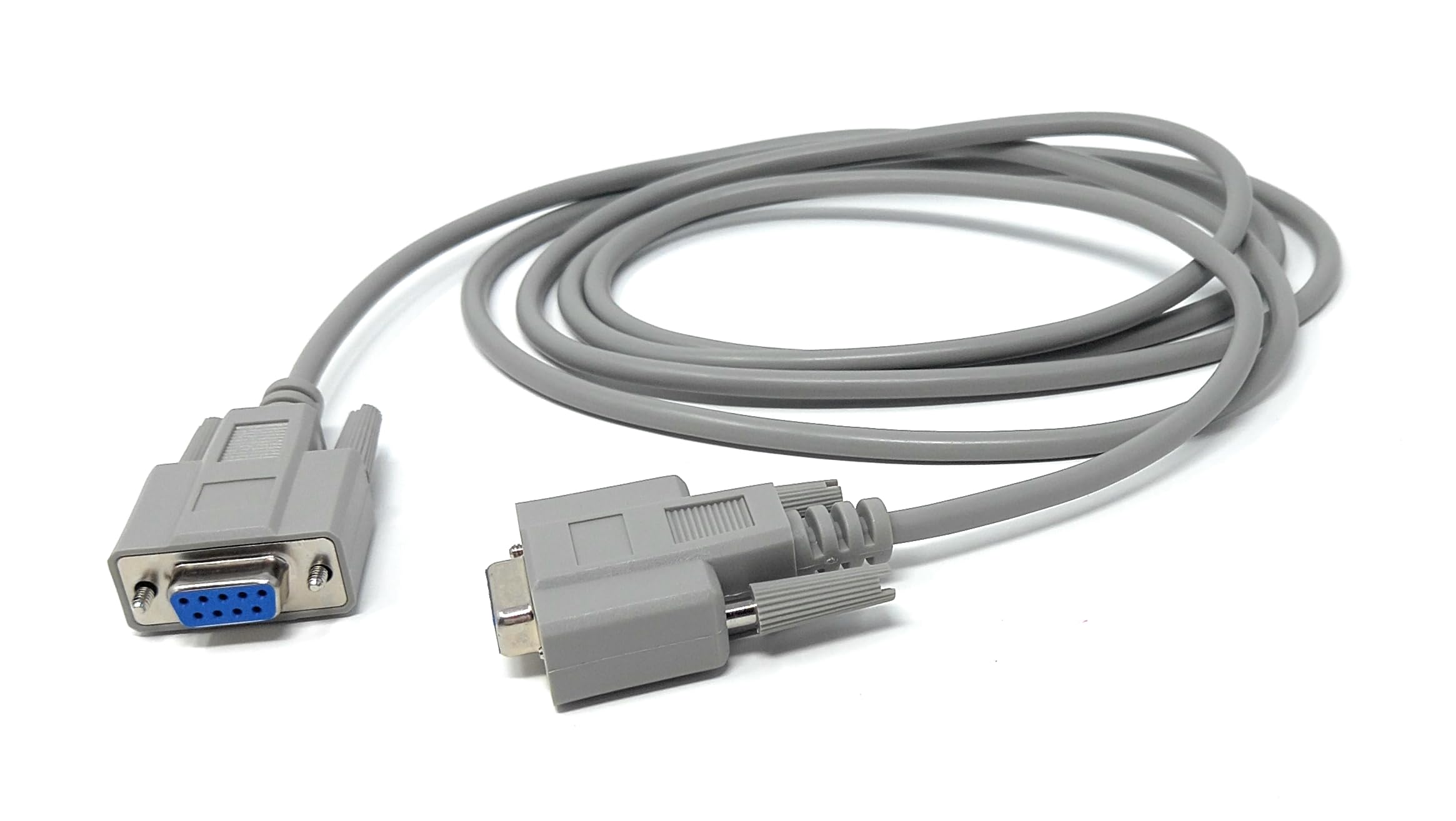 DRUT 2m D9 Female to Female EGA Monitor Cable – 9-Pin Serial Display Lead for Enhanced Graphics Adapters, Vintage PCs & Retro Computing (VGA)