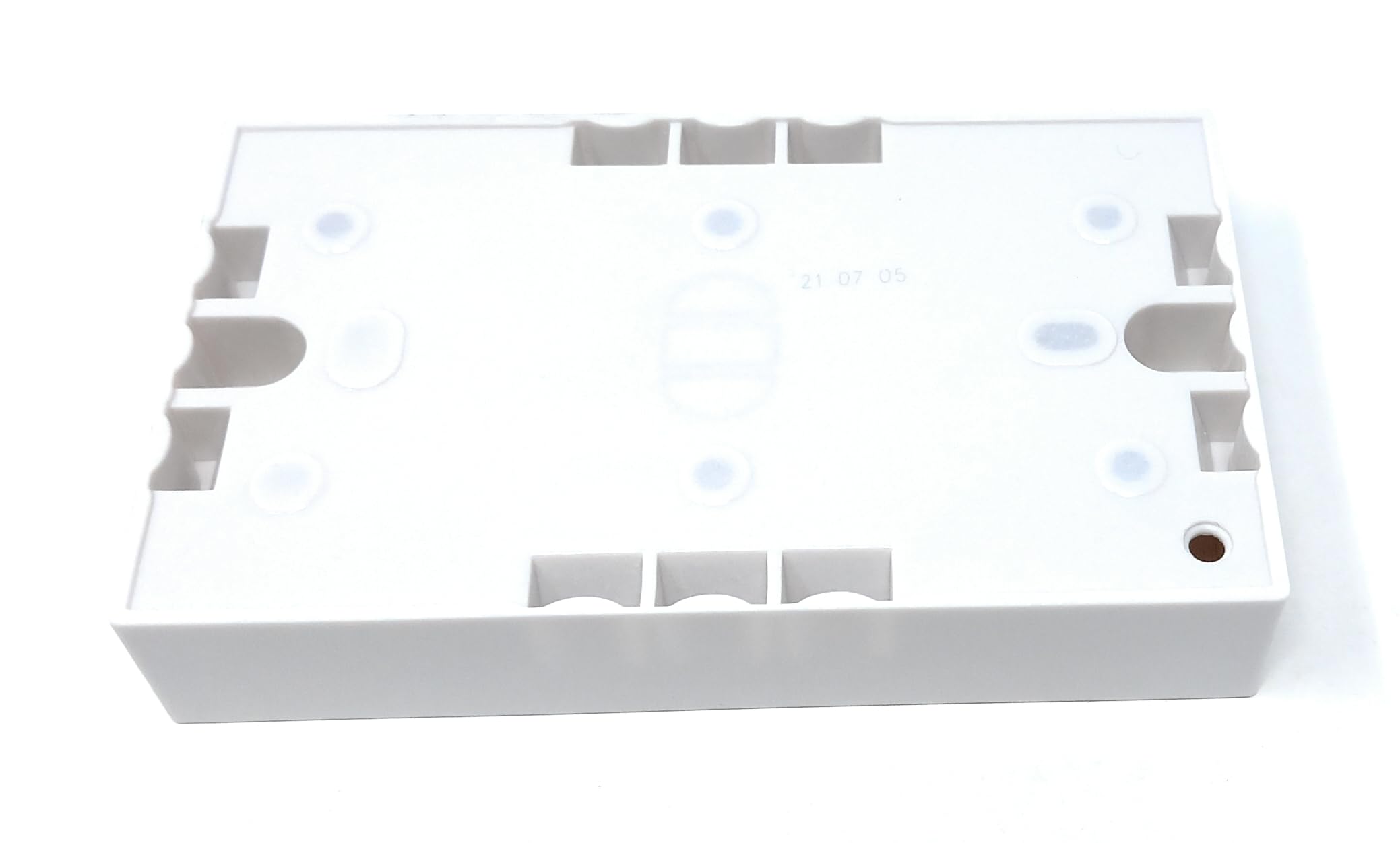 2 Gang Surface Mount Back Box Pattress Box, 145mm x 86mm x 25mm, White