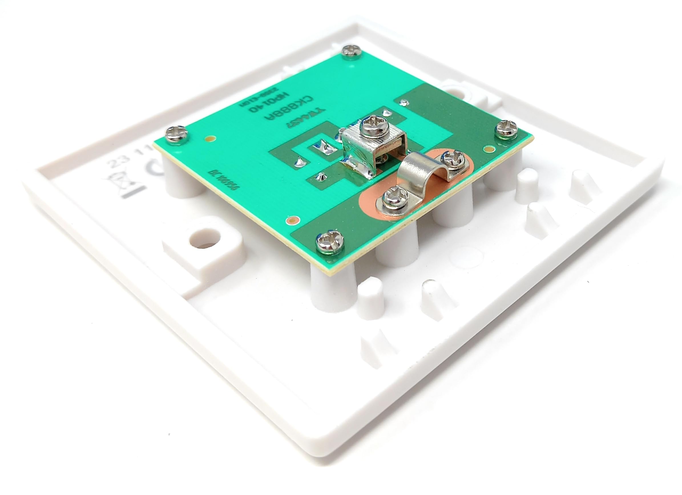 TV/FM Coaxial Single Socket Faceplate Wall Plate, Rounded Edge Design – Easy Install with Screws Included