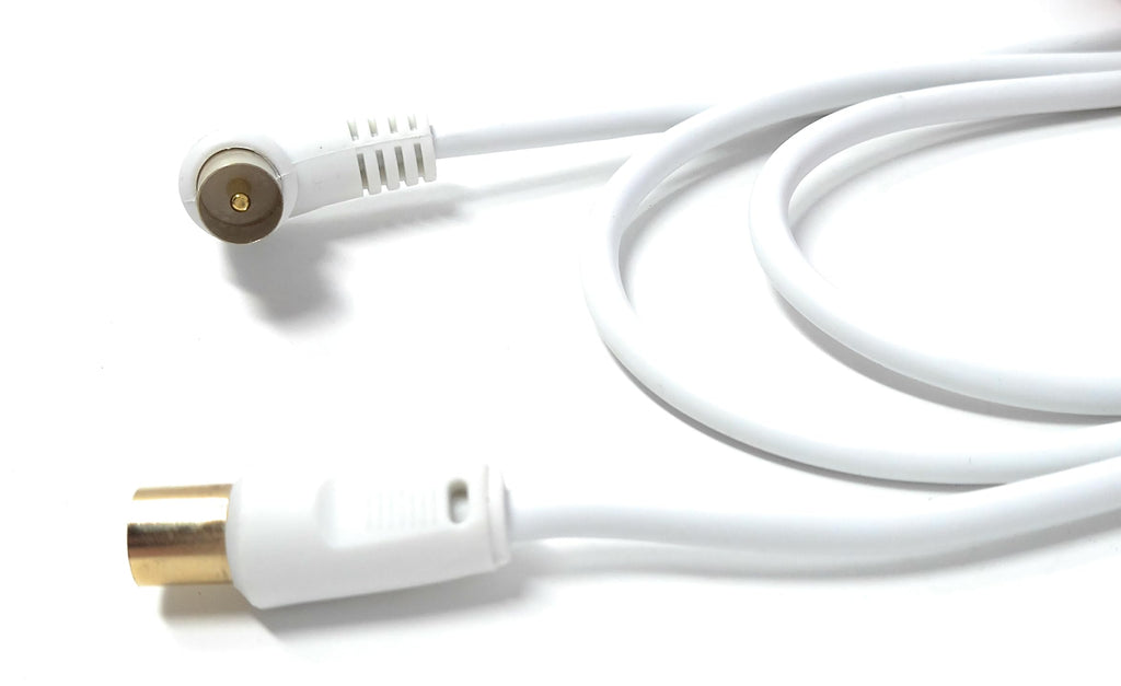 DRUT TV Male to Male Plug Coaxial Cable RG6 Aerial Digital Antenna RF Fly Lead Cable