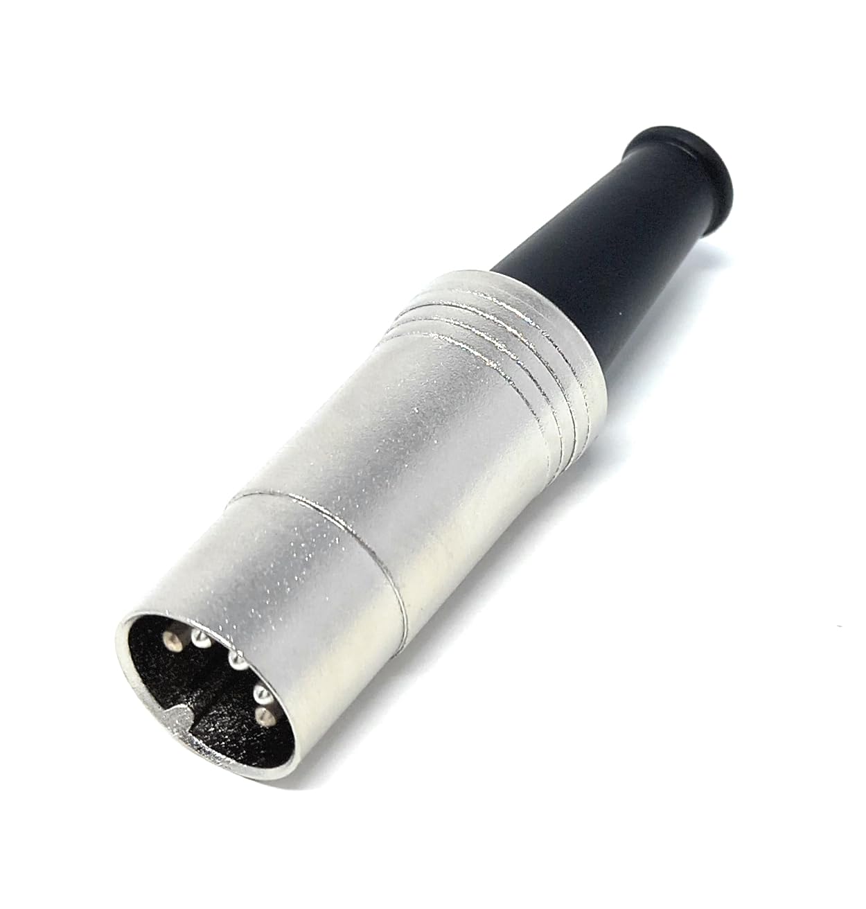 DRUT 5 Pin MIDI DIN Plug Audio Adapter Metal Body and Rubber Strain Relief, Solderable Connections