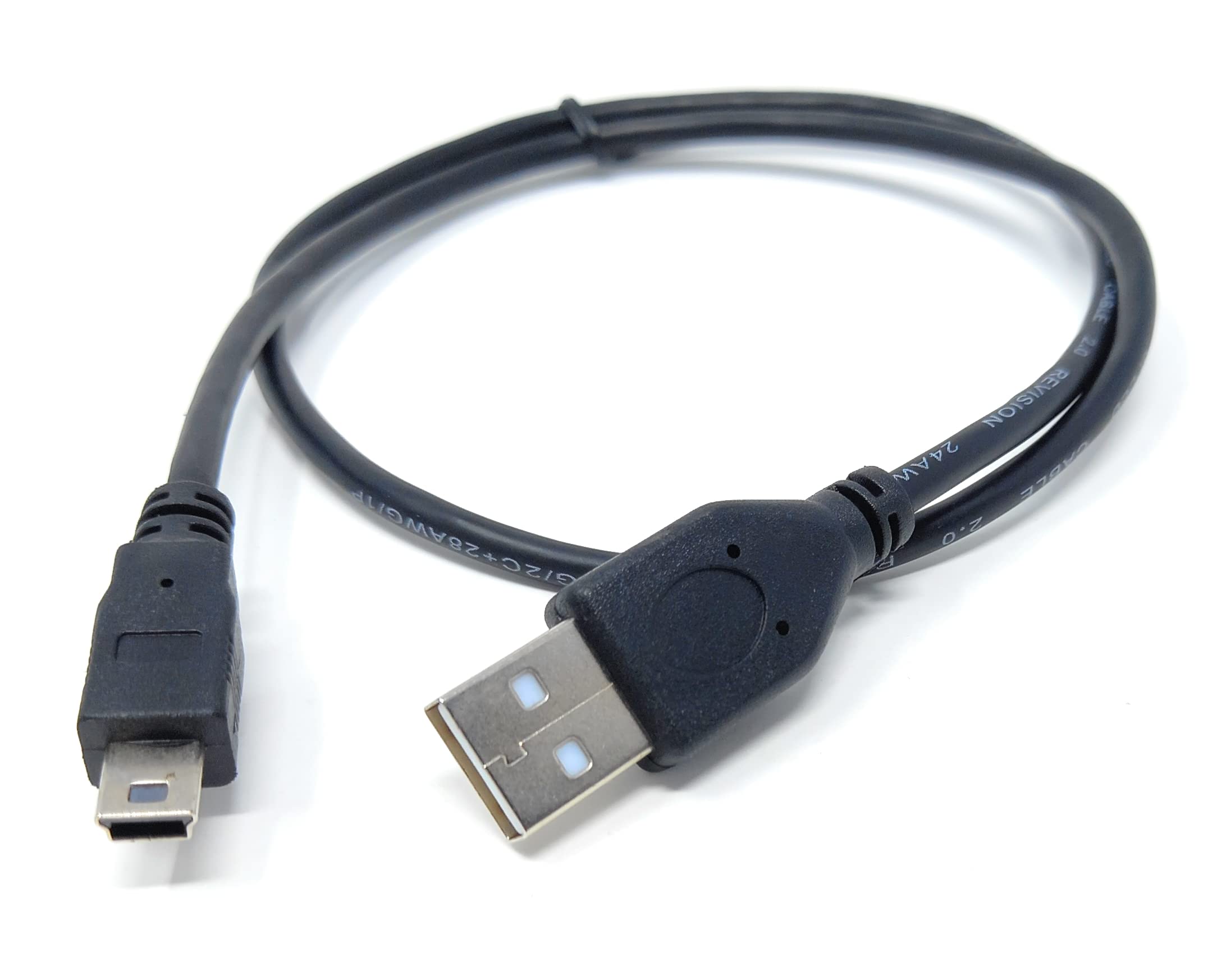 Mini USB to USB 24AWG 2.0 Hi-Speed 2.0 A-Male to Mini-B 5pin Cable Power & Data Lead