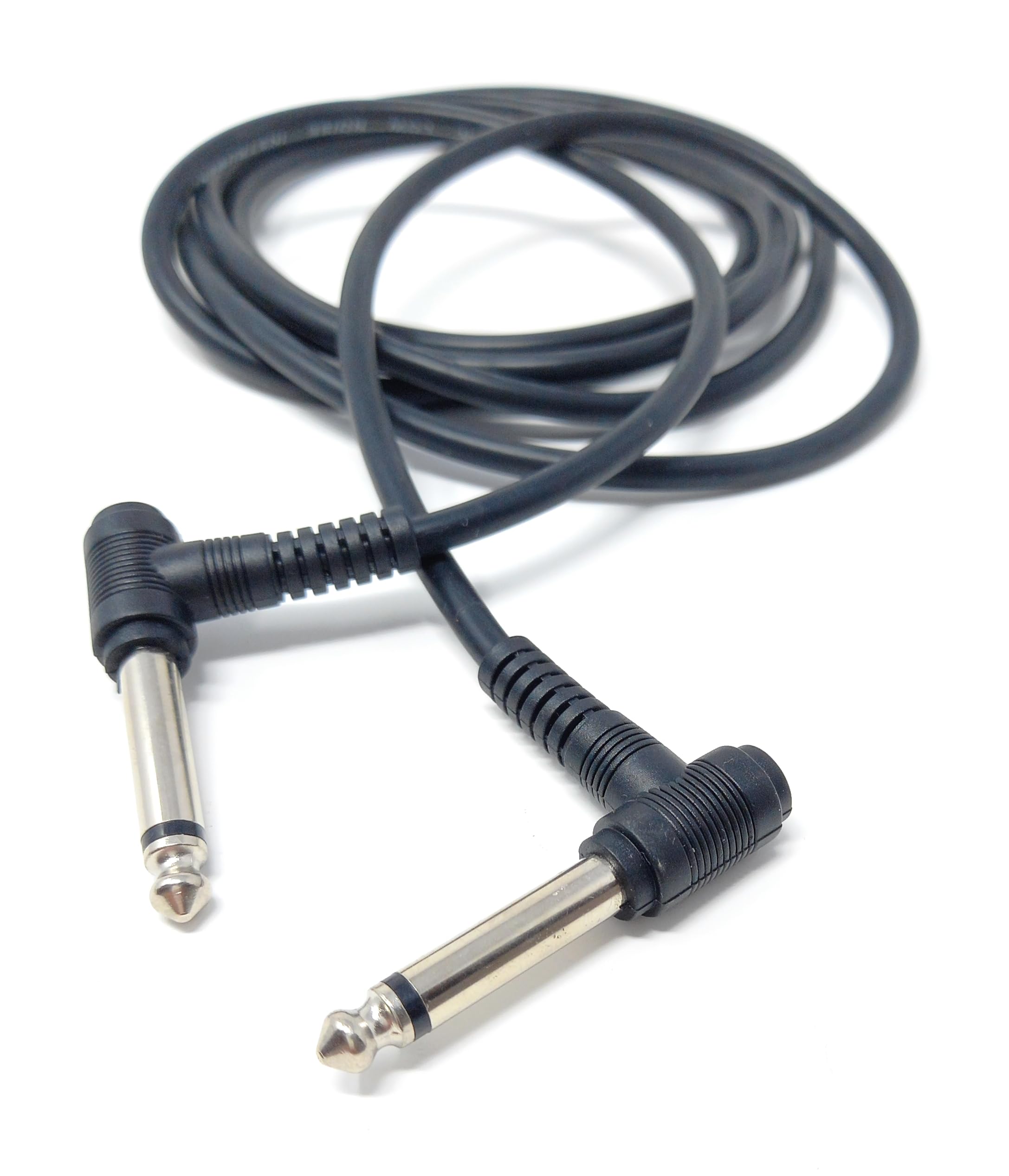 DRUT 6.35mm to 6.35mm Right Angle 90 Degree Jack Audio Mono Guitar Speaker Music Instrument Cable Lead