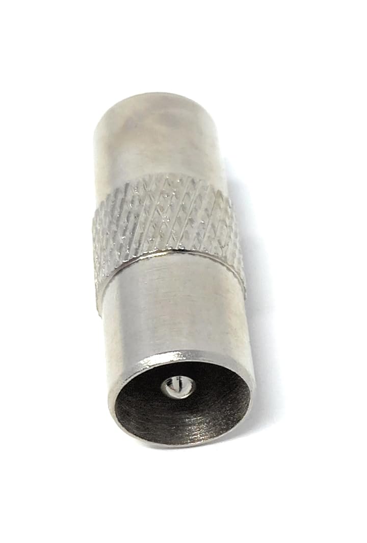 DRUT Male to Male TV Aerial Coaxial Coupler, RF Coax Antenna Adapter, Coupling Connector, Gender Changer