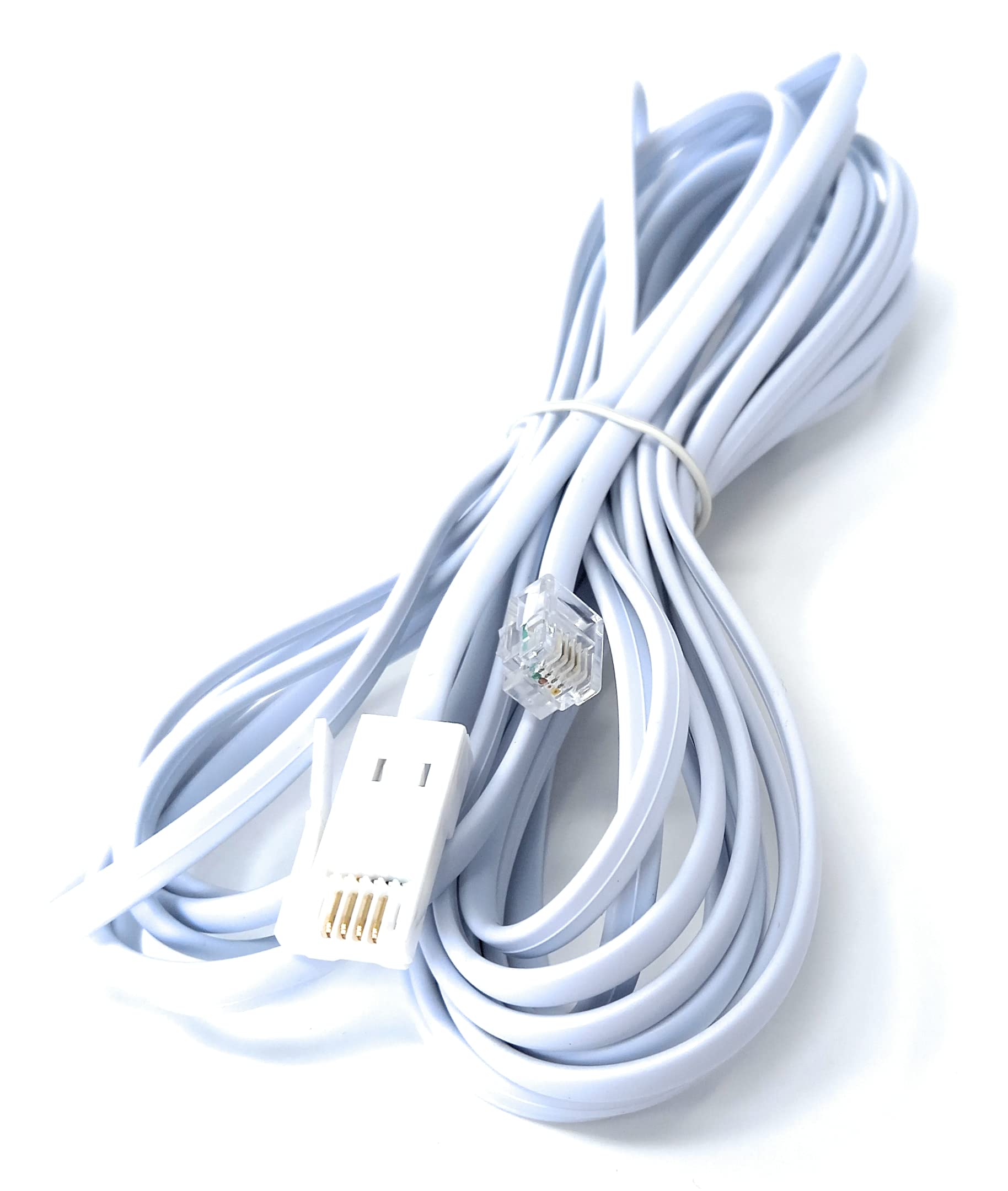 DRUT RJ11 to BT, 4 Pin Male to Male Rollover Cable Modem Router Lead Cord VDSL/ADSL (not for telephone)