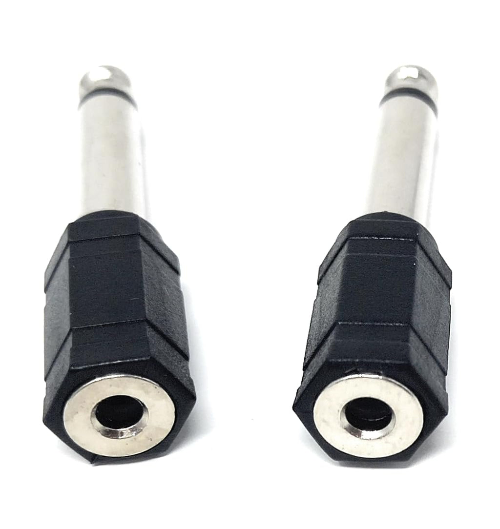 DRUT 6.35mm Mono 1/4'' Jack to 3.5mm Stereo 1/8'' Socket Audio Adapter