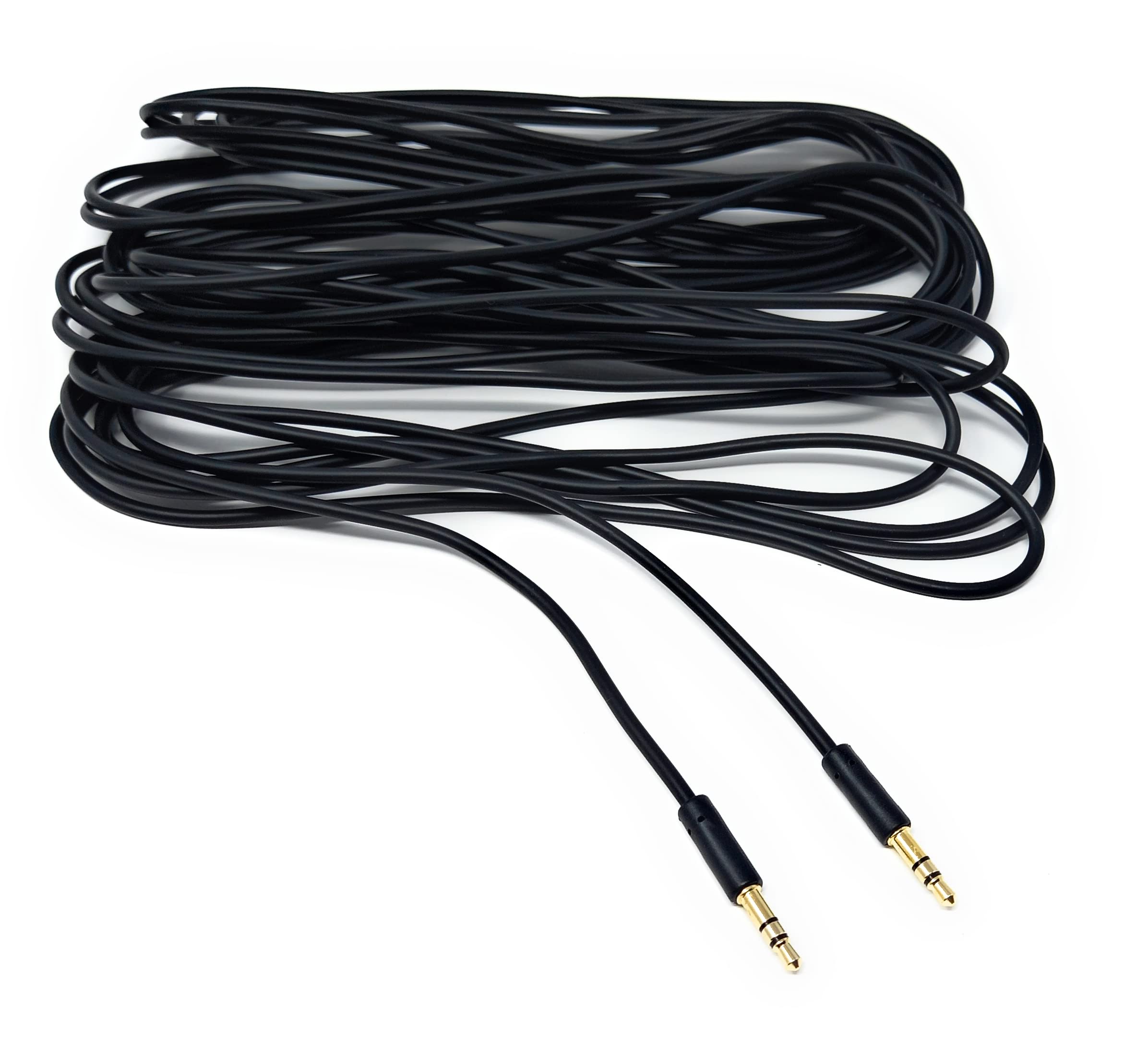 DRUT 3.5mm Stereo Audio Jack Plug to Plug, Male to Male AUX, Slim Flexible Lead Cable