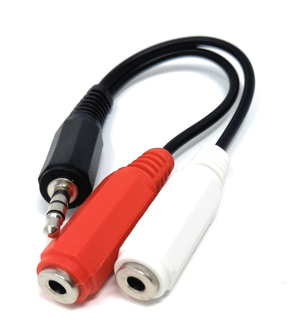 3.5mm Stereo Jack Plug to 2 x 3.5mm Mono Jack Sockets Cable Lead