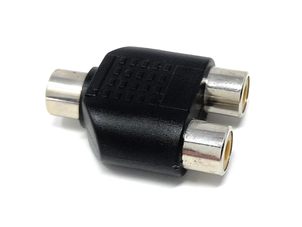 DRUT RCA Y Splitter Adapter, 1 RCA Female to 2 RCA Female Audio/Video Connectors