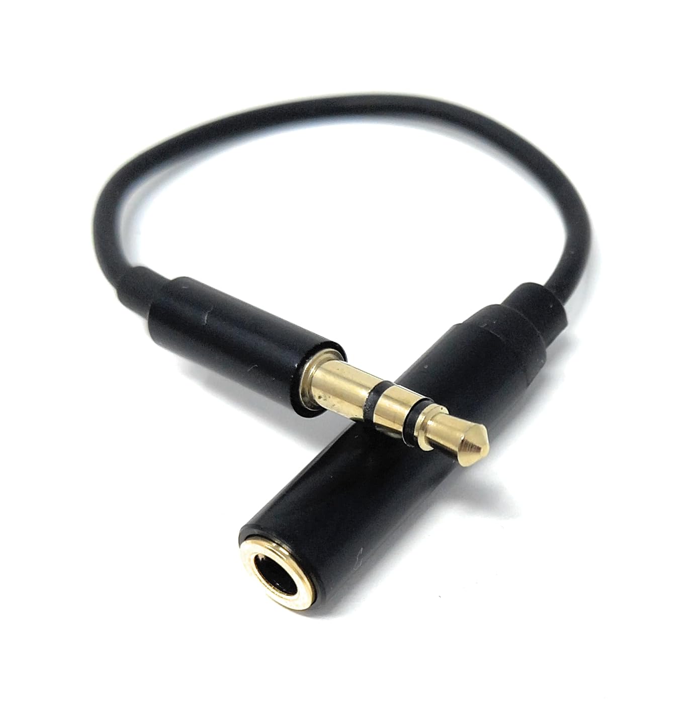 DRUT 3.5mm 3-Pole Male Jack to 4-Pole Female Socket Audio Cable – Microphone & Pin Charger Adapter