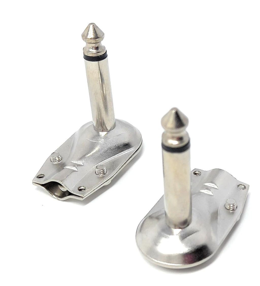 6.35mm Mono 1/4 90 Degree Right Angle TS, Soldering Plug, Flat Pancake Style, DIY, Audio Connector Adapter