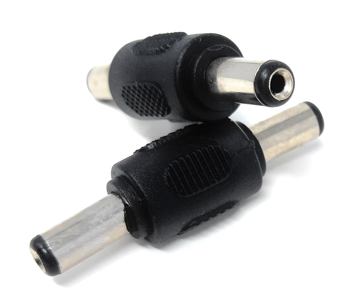 DRUT 5.5mm x 2.1mm DC Power Coupler Male to Male Plugs Gender Changer Cable Adapter, 5.5mm Outer Plug 2.1mm Inner Socket