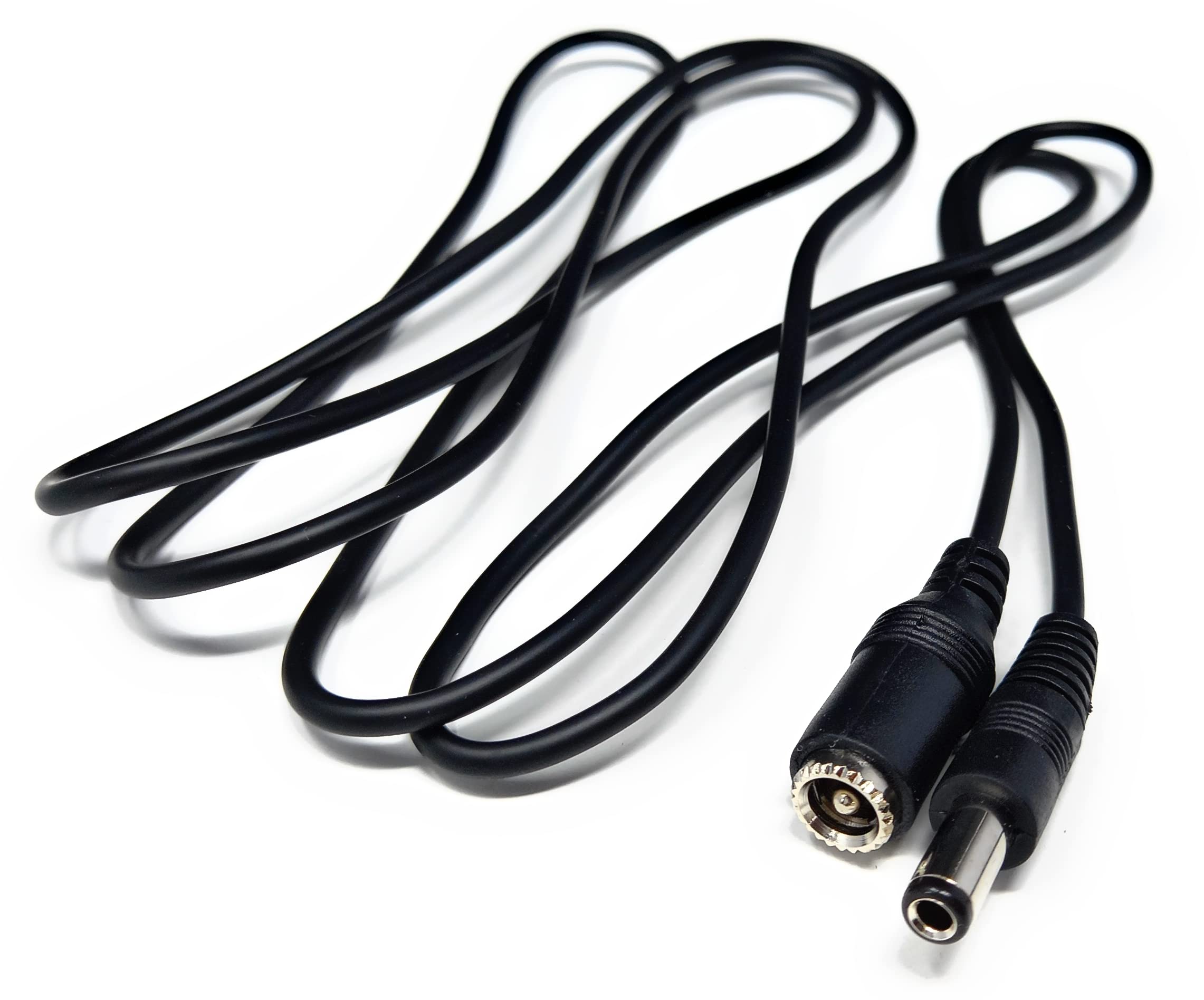 DRUT 2.5mm x 5.5mm Male to Female Power DC Connector Extension Cable Lead for CCTV Cameras, LED Lights